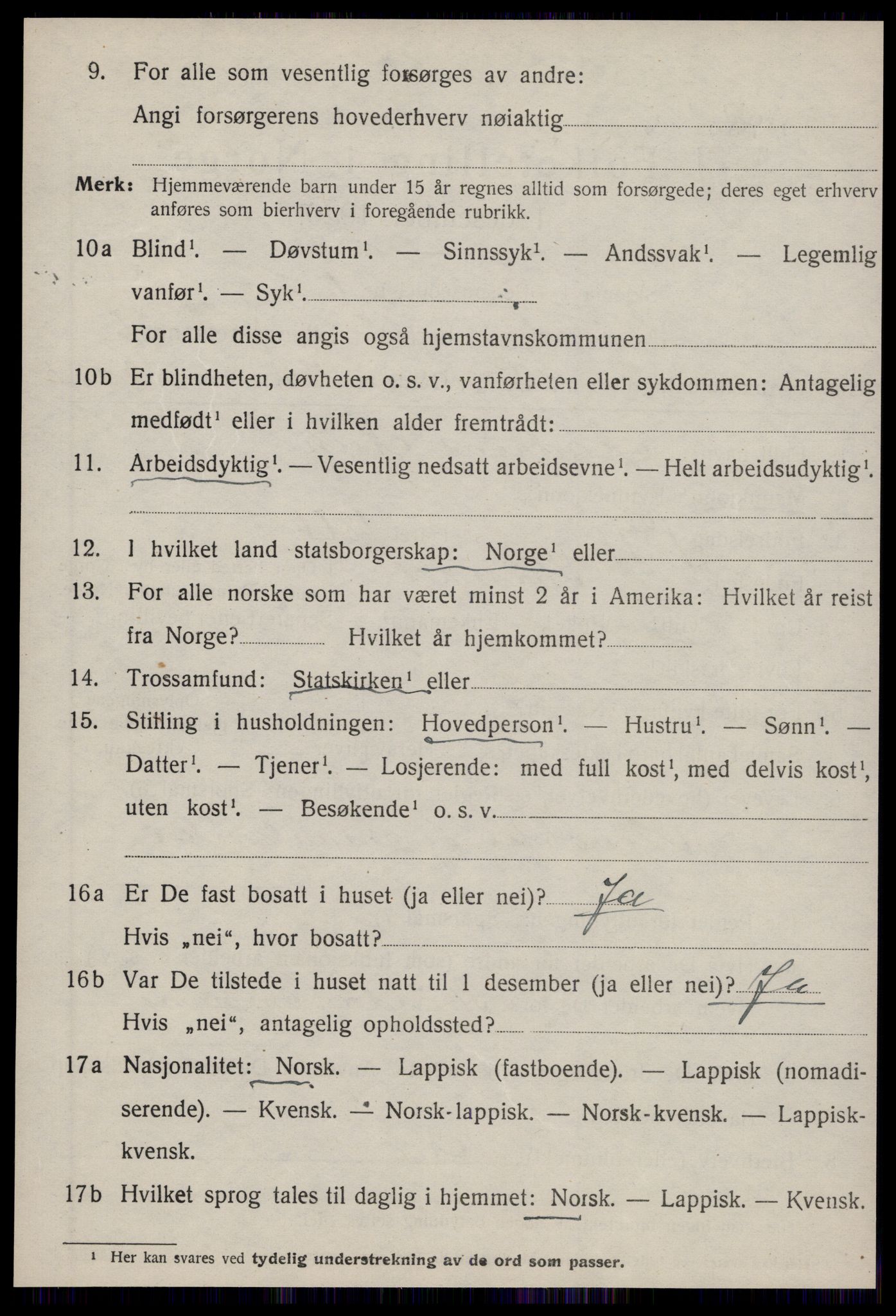 SAT, 1920 census for Strinda, 1920, p. 14467