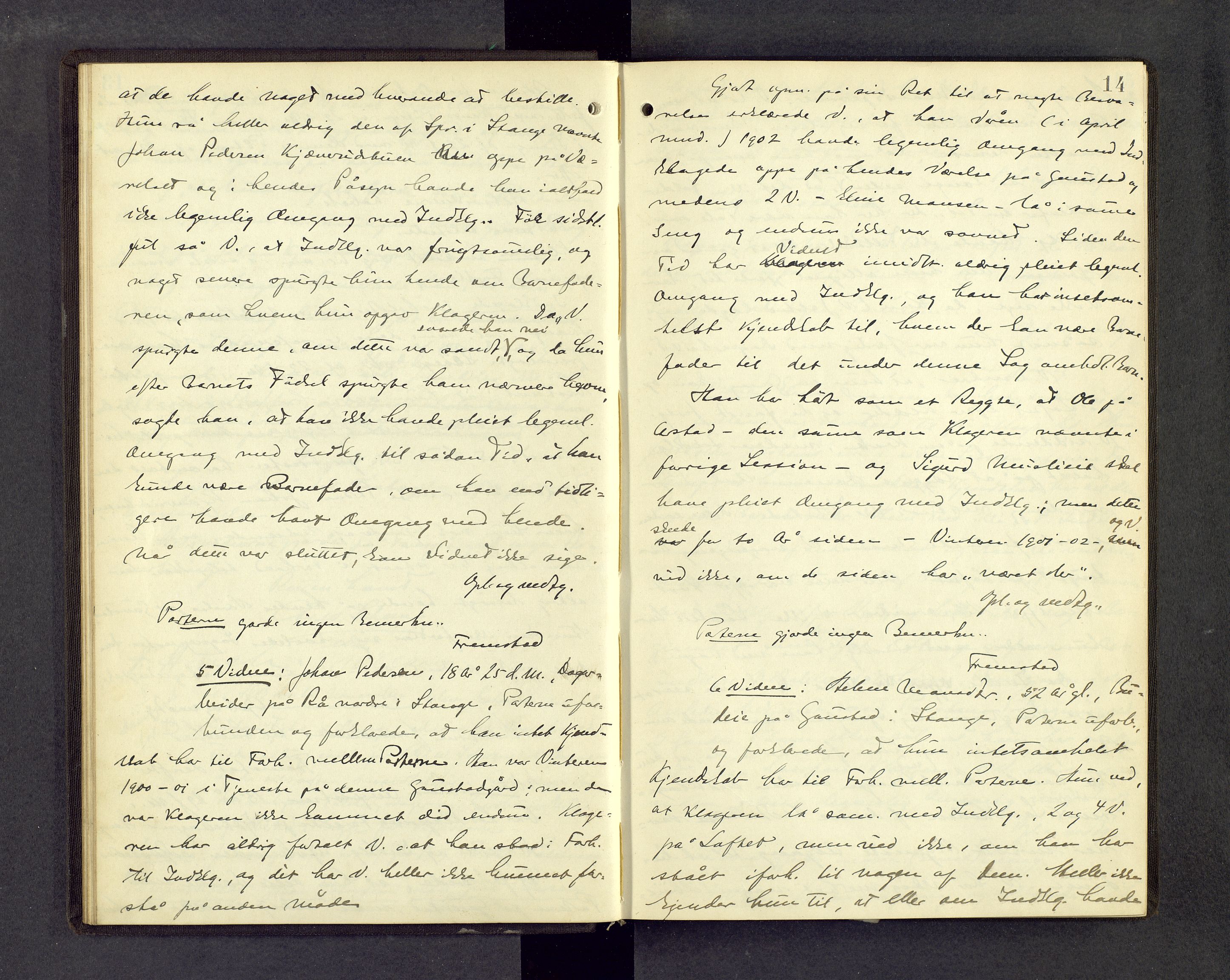 Sør-Hedmark sorenskriveri, AV/SAH-TING-014/G/Gc/Gca/L0019: Ekstrarettsprotokoll, 1903-1911, p. 13b-14a