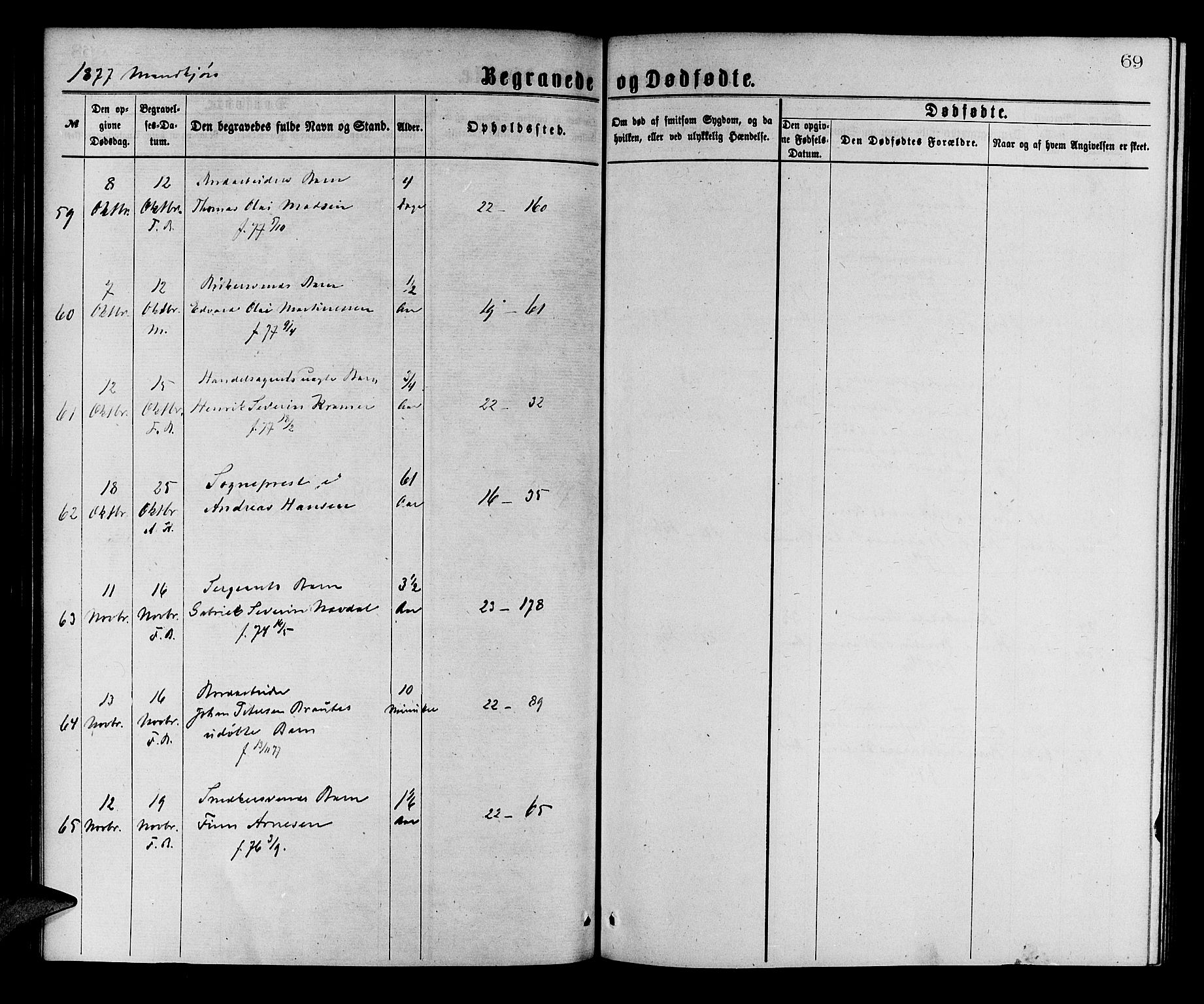 Korskirken sokneprestembete, AV/SAB-A-76101/H/Hab: Parish register (copy) no. E 3, 1871-1883, p. 69