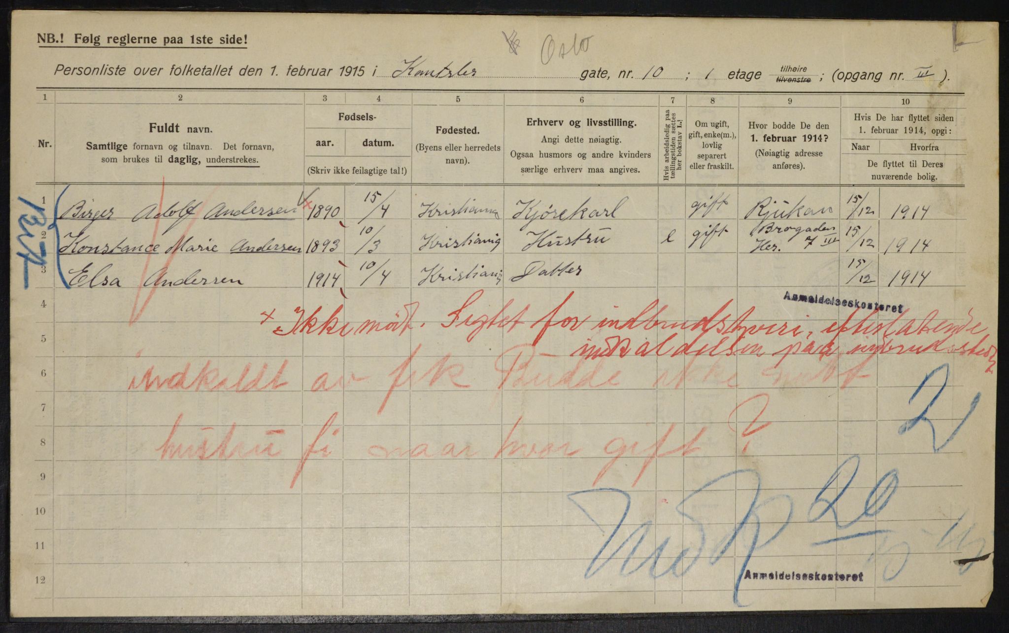 OBA, Municipal Census 1915 for Kristiania, 1915, p. 47638