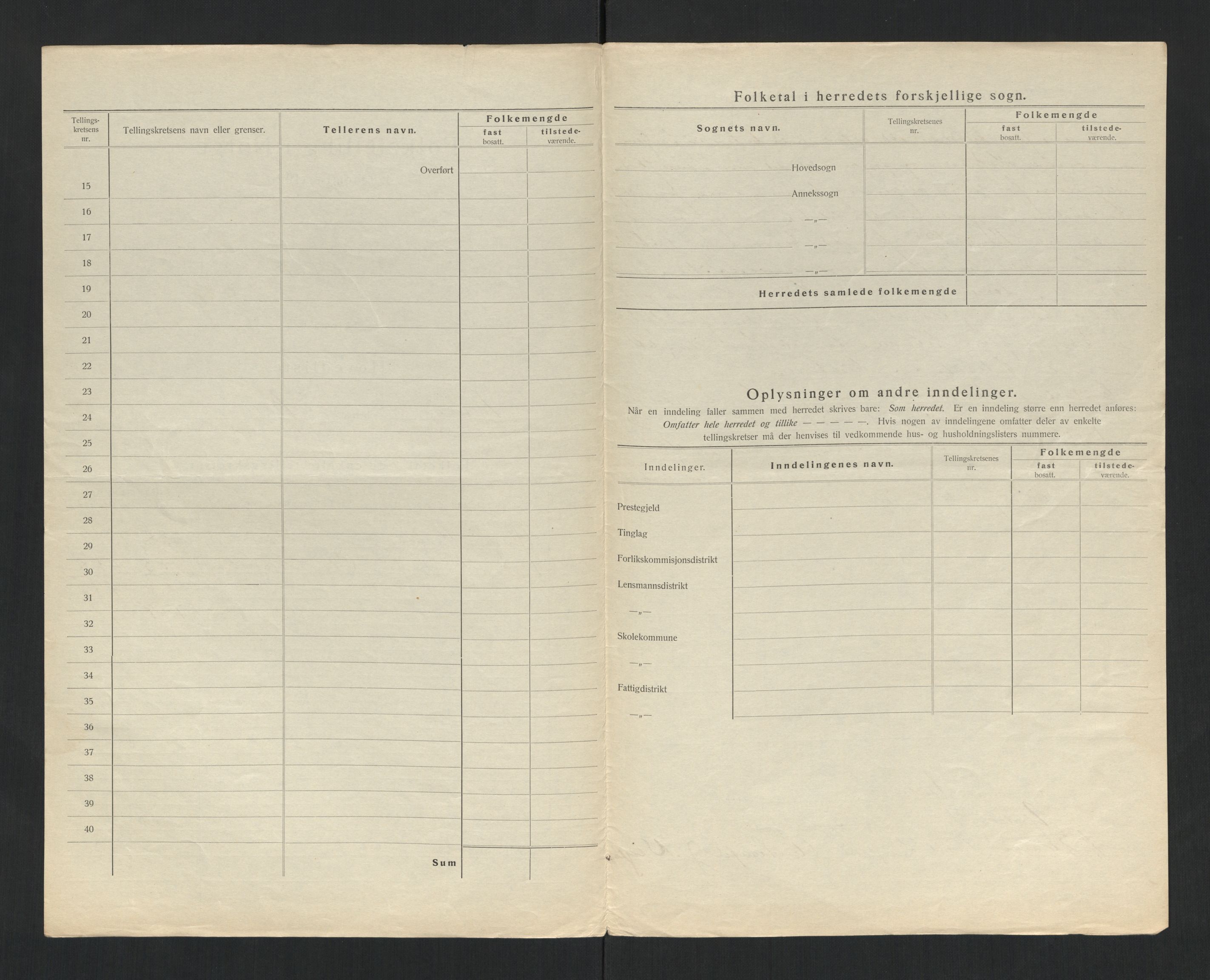 SAT, 1920 census for Ytterøy, 1920, p. 5