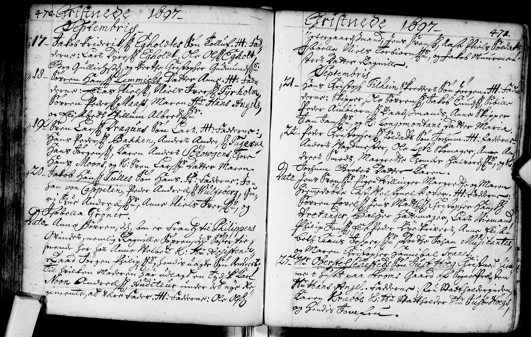 Bragernes kirkebøker, AV/SAKO-A-6/F/Fa/L0002: Parish register (official) no. I 2, 1680-1705, p. 470-471