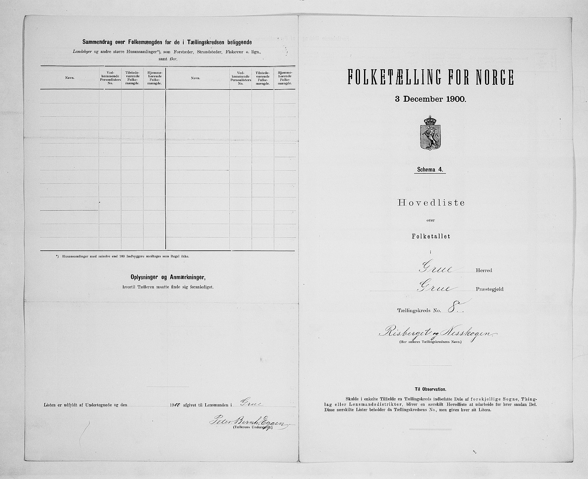 SAH, 1900 census for Grue, 1900, p. 38