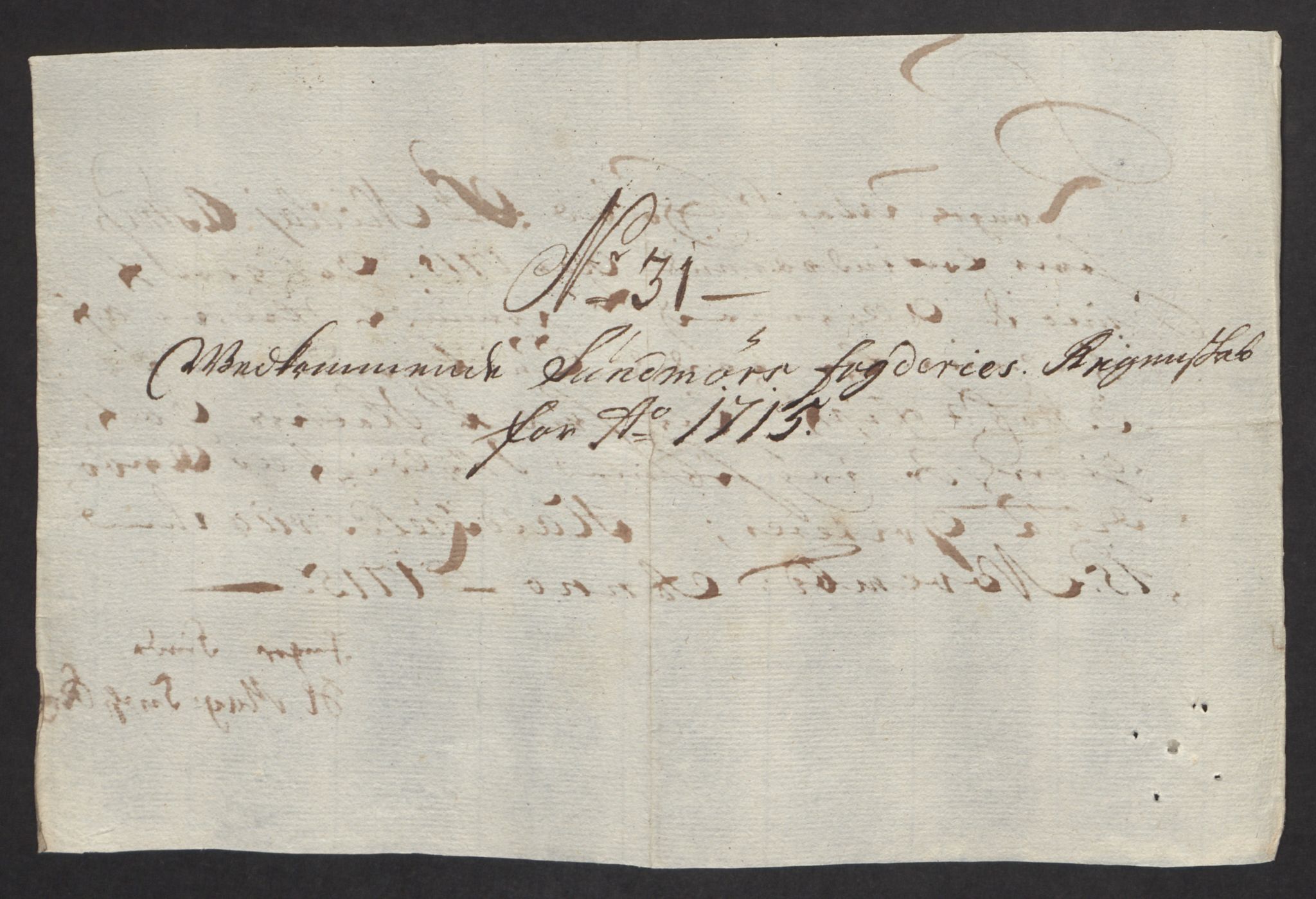 Rentekammeret inntil 1814, Reviderte regnskaper, Fogderegnskap, AV/RA-EA-4092/R54/L3567: Fogderegnskap Sunnmøre, 1715, p. 224