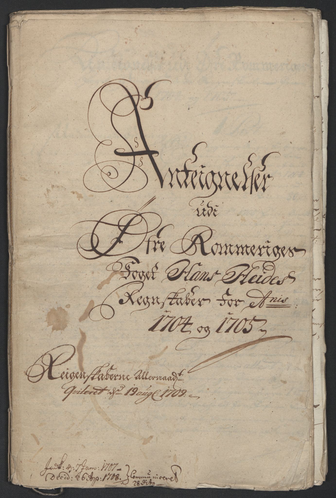 Rentekammeret inntil 1814, Reviderte regnskaper, Fogderegnskap, RA/EA-4092/R12/L0717: Fogderegnskap Øvre Romerike, 1704-1705, p. 408