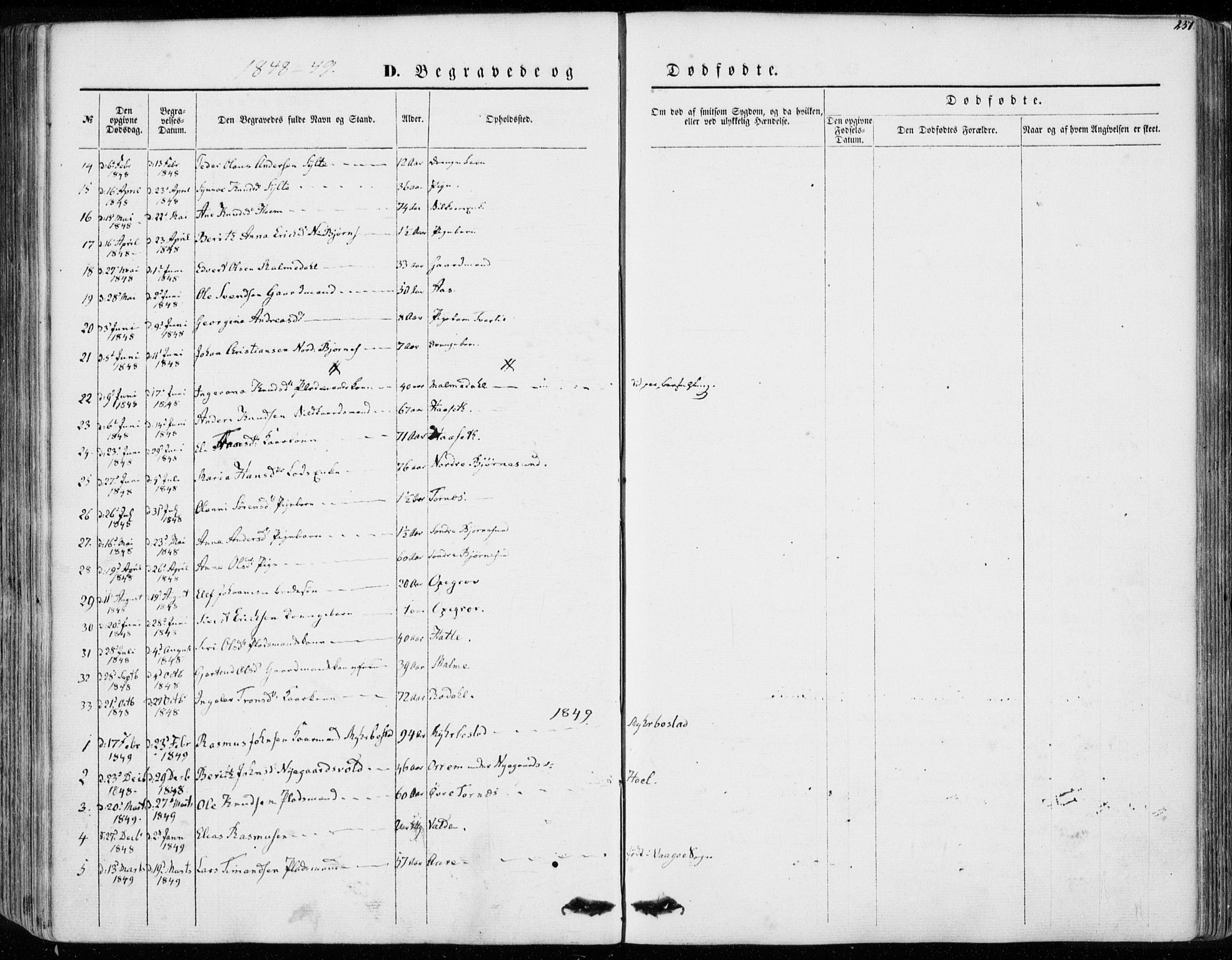 Ministerialprotokoller, klokkerbøker og fødselsregistre - Møre og Romsdal, SAT/A-1454/565/L0748: Parish register (official) no. 565A02, 1845-1872, p. 237