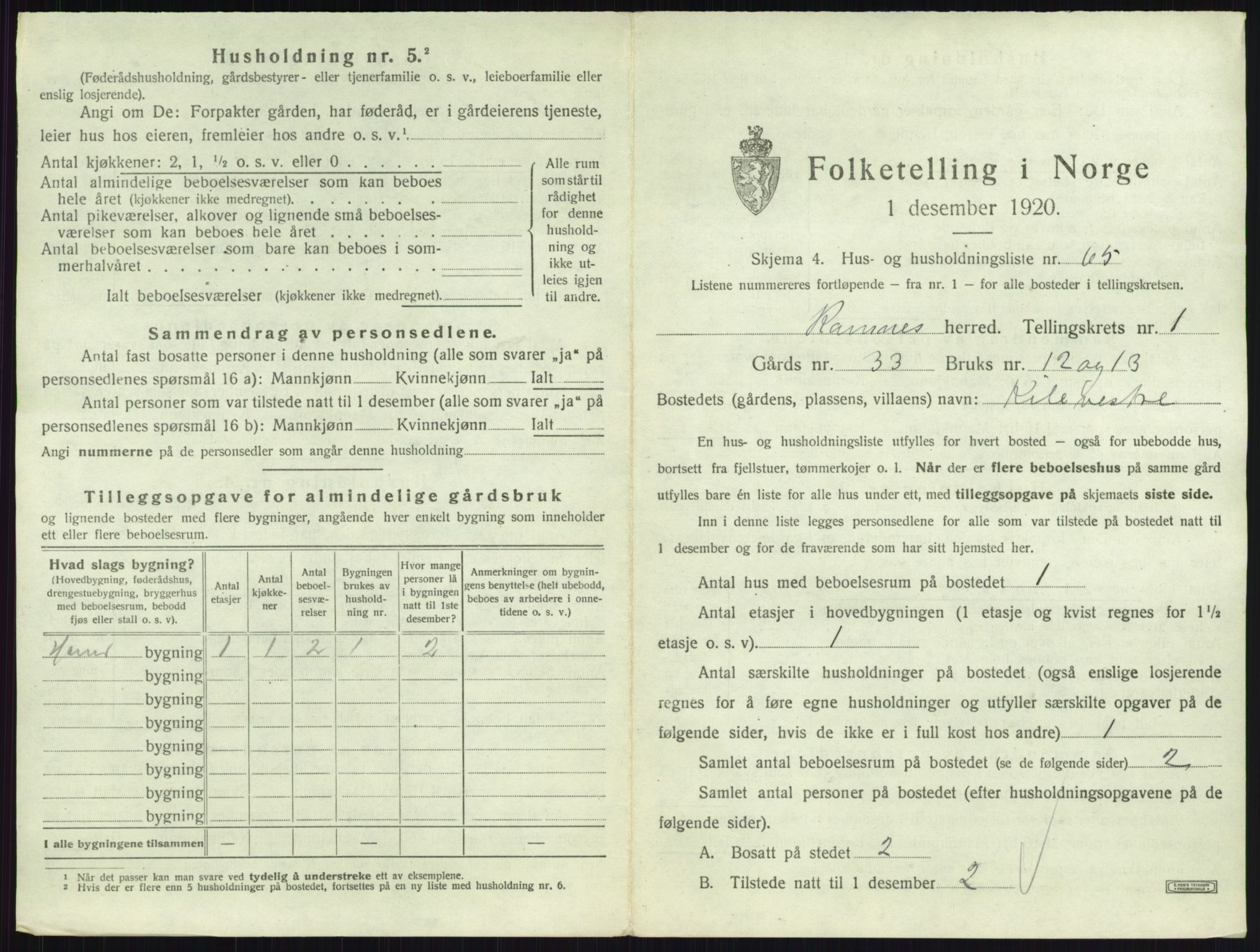 SAKO, 1920 census for Ramnes, 1920, p. 161