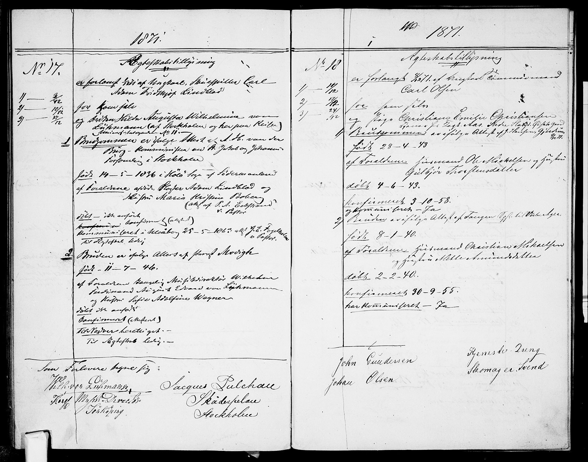 Garnisonsmenigheten Kirkebøker, AV/SAO-A-10846/H/Ha/L0006: Banns register no. I 6, 1856-1872