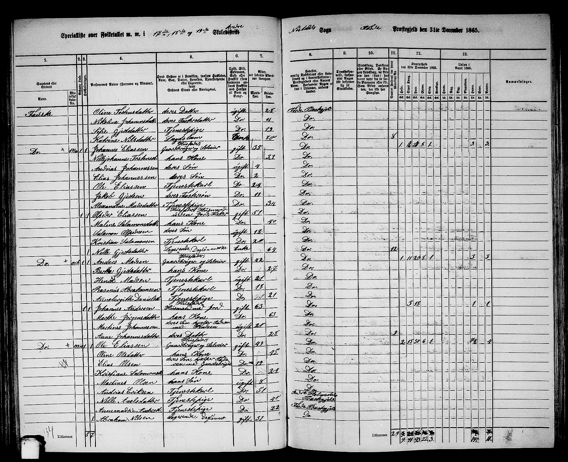 RA, 1865 census for Førde, 1865, p. 145