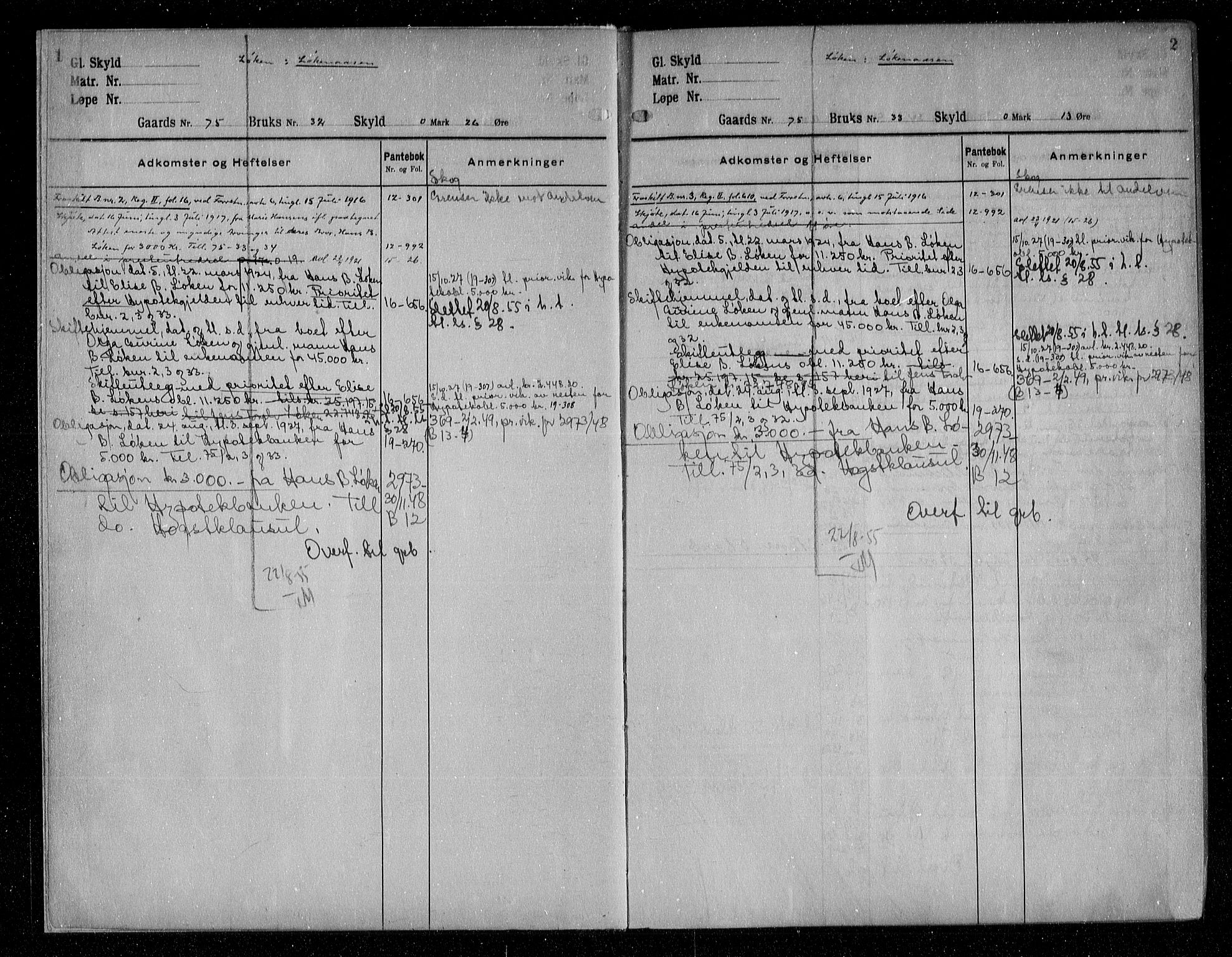 Eidsvoll tingrett, SAO/A-10371/G/Ga/Gac/L0004: Mortgage register no. III II, p. 1-2