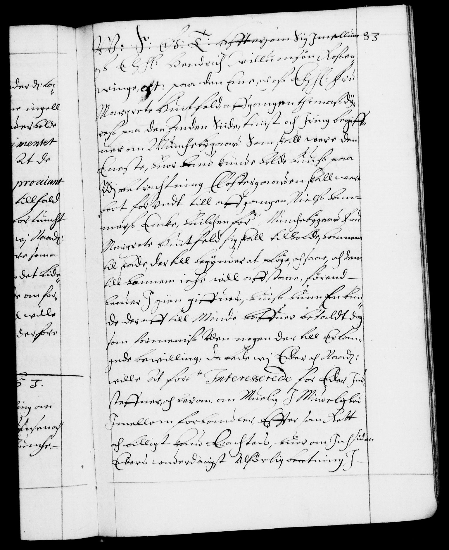 Danske Kanselli 1572-1799, AV/RA-EA-3023/F/Fc/Fca/Fcab/L0009: Norske tegnelser (mikrofilm), 1653-1656, p. 83a