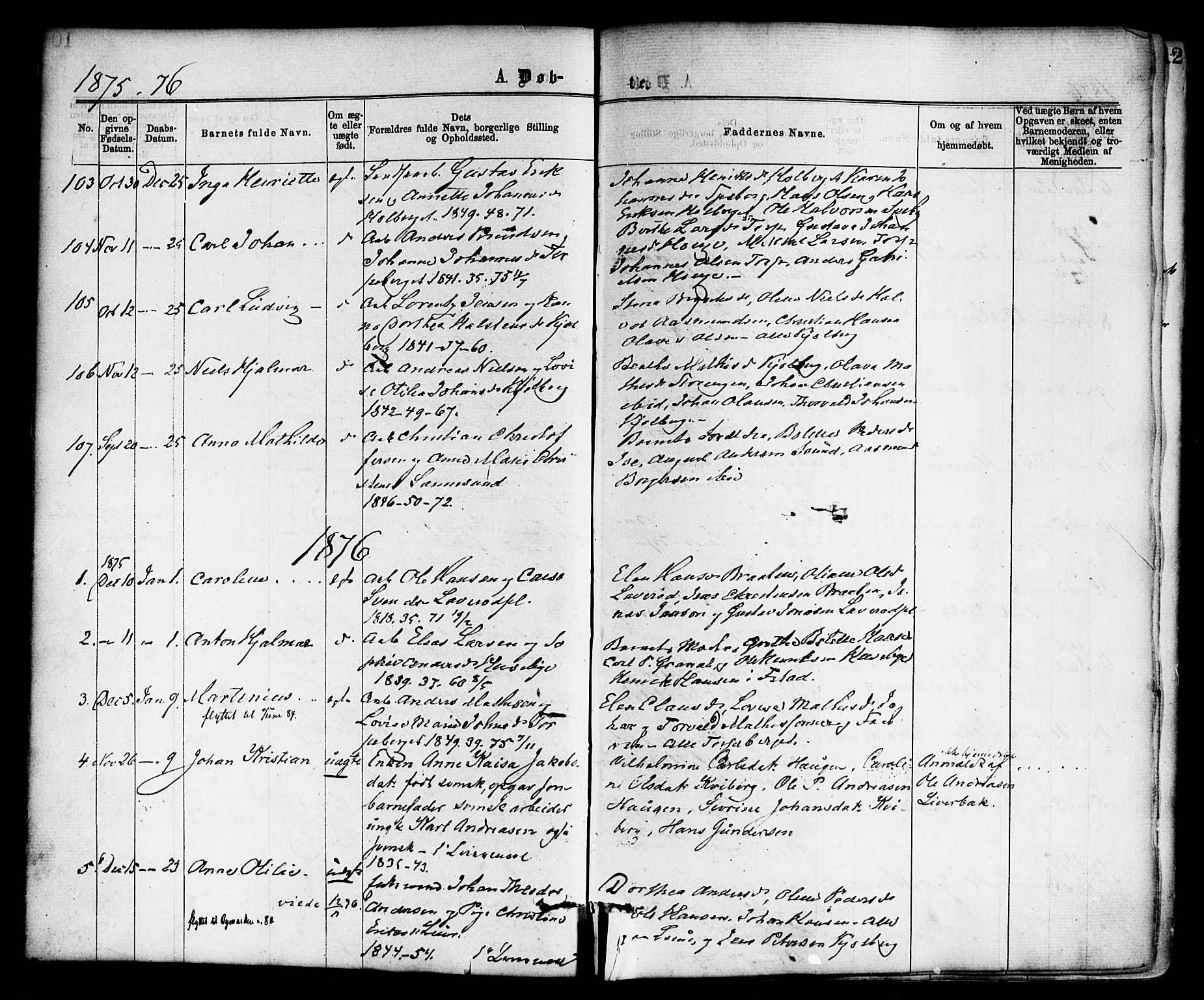 Borge prestekontor Kirkebøker, SAO/A-10903/F/Fa/L0007: Parish register (official) no. I 7, 1875-1886