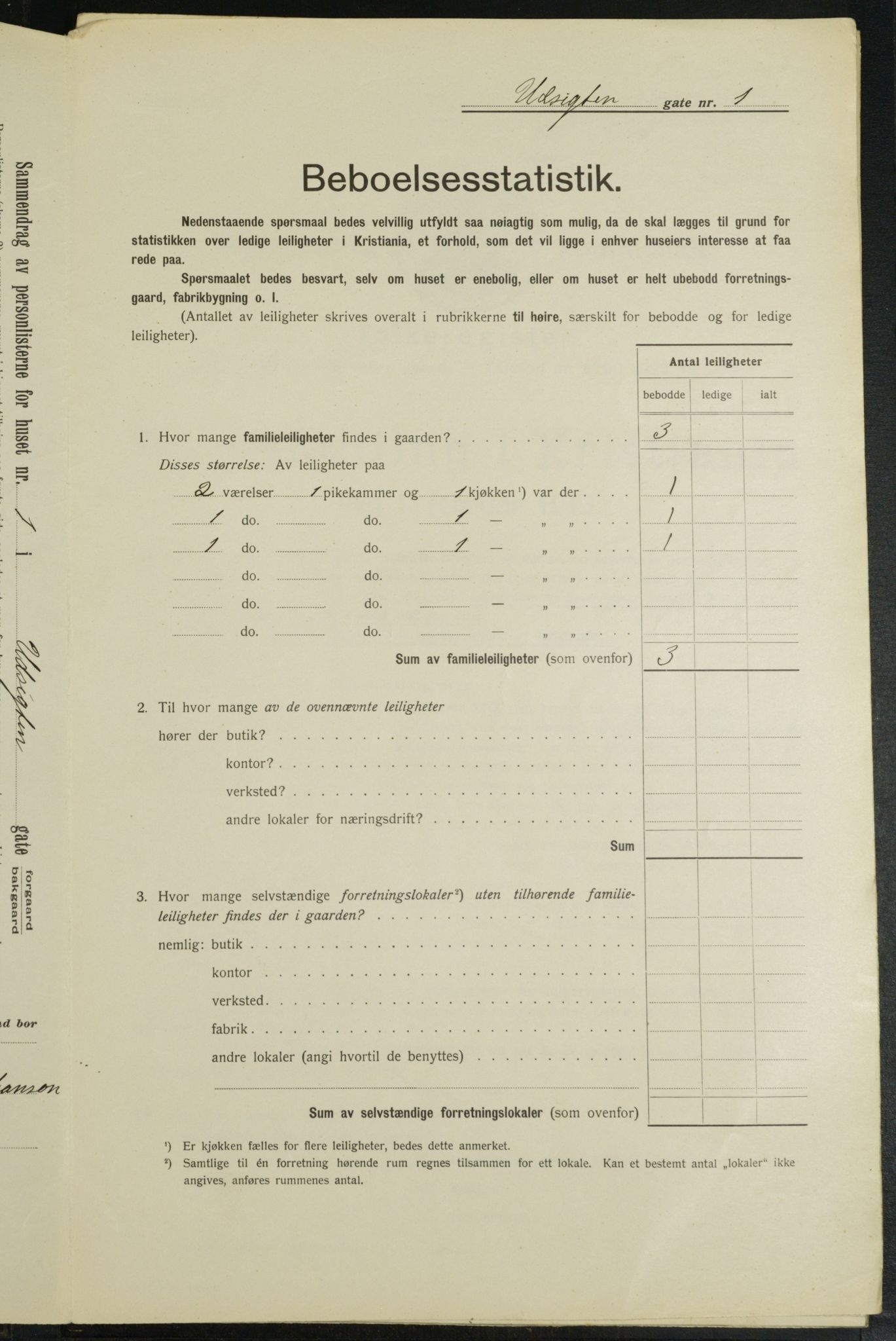 OBA, Municipal Census 1913 for Kristiania, 1913, p. 121245