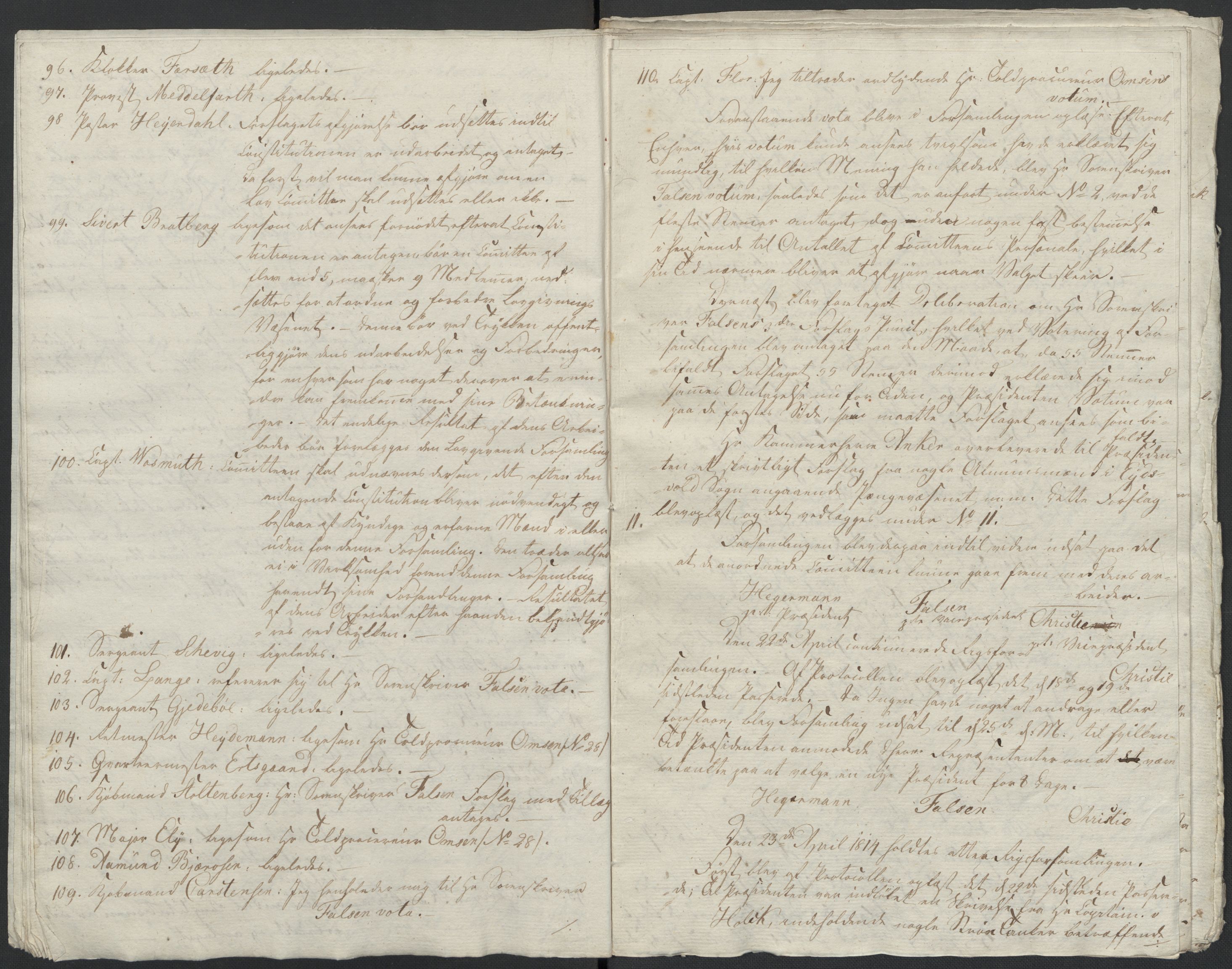 Christie, Wilhelm Frimann Koren, AV/RA-PA-0014/F/L0004: Christies dokumenter fra 1814, 1814, p. 66