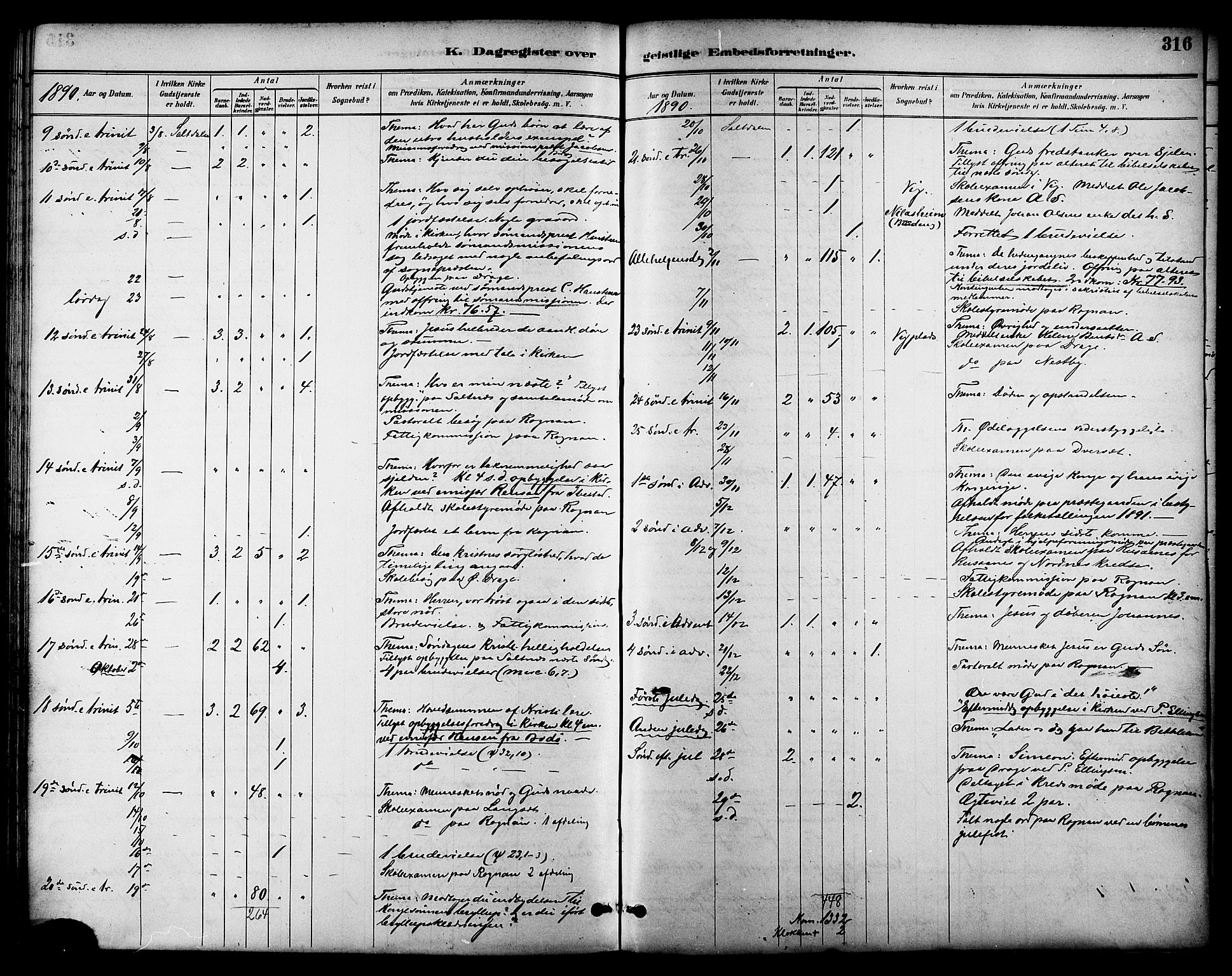 Ministerialprotokoller, klokkerbøker og fødselsregistre - Nordland, AV/SAT-A-1459/847/L0669: Parish register (official) no. 847A09, 1887-1901, p. 316