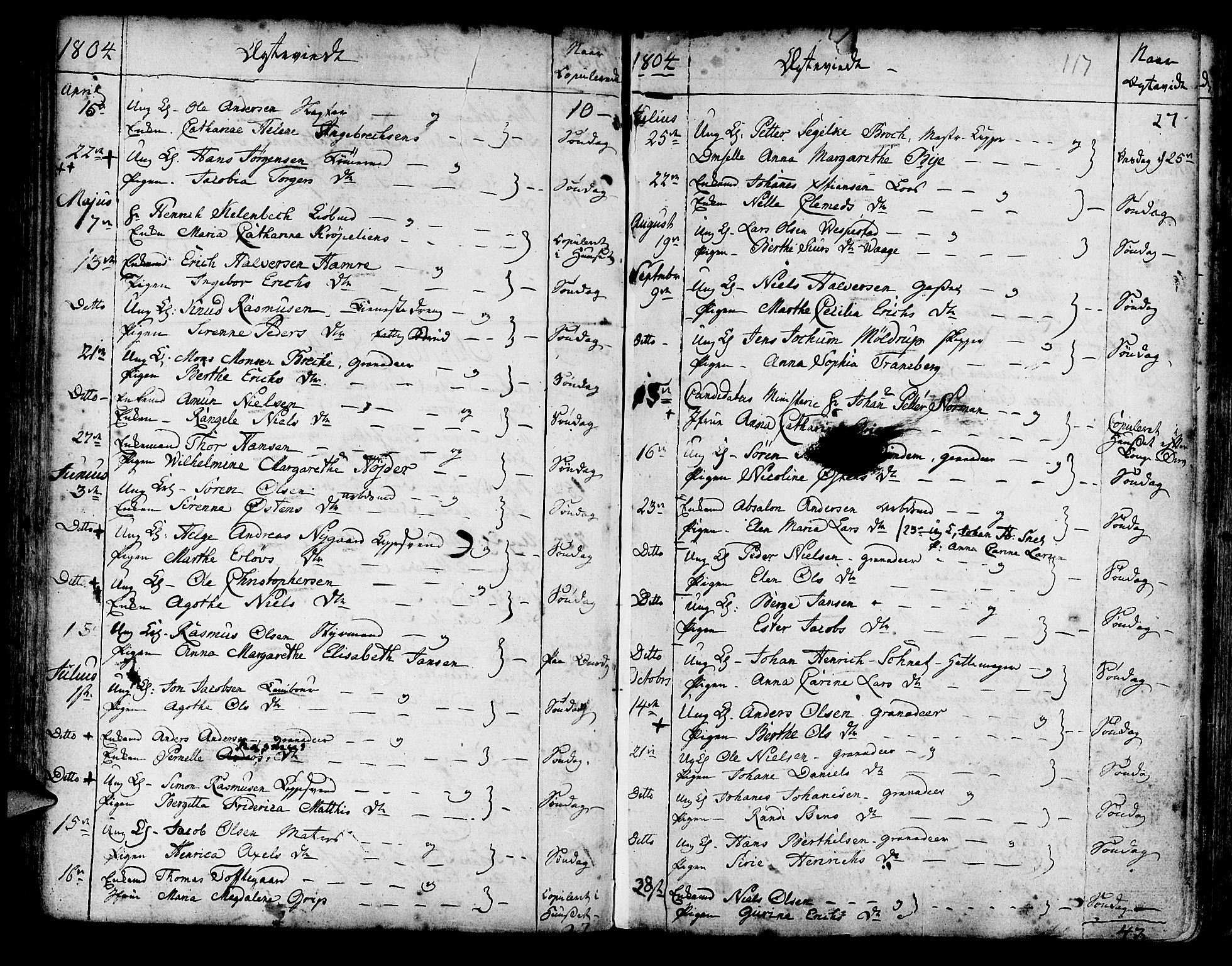 Korskirken sokneprestembete, AV/SAB-A-76101/H/Haa/L0009: Parish register (official) no. A 9, 1743-1861, p. 117