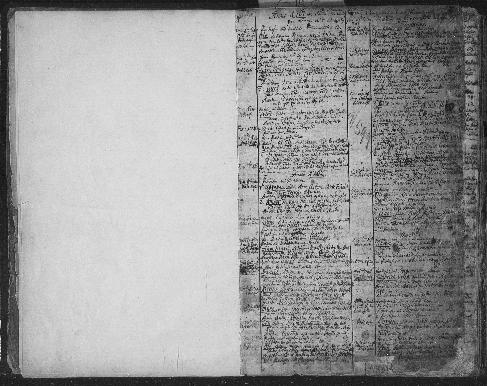 Solum kirkebøker, SAKO/A-306/F/Fa/L0003: Parish register (official) no. I 3, 1761-1814, p. 0-1