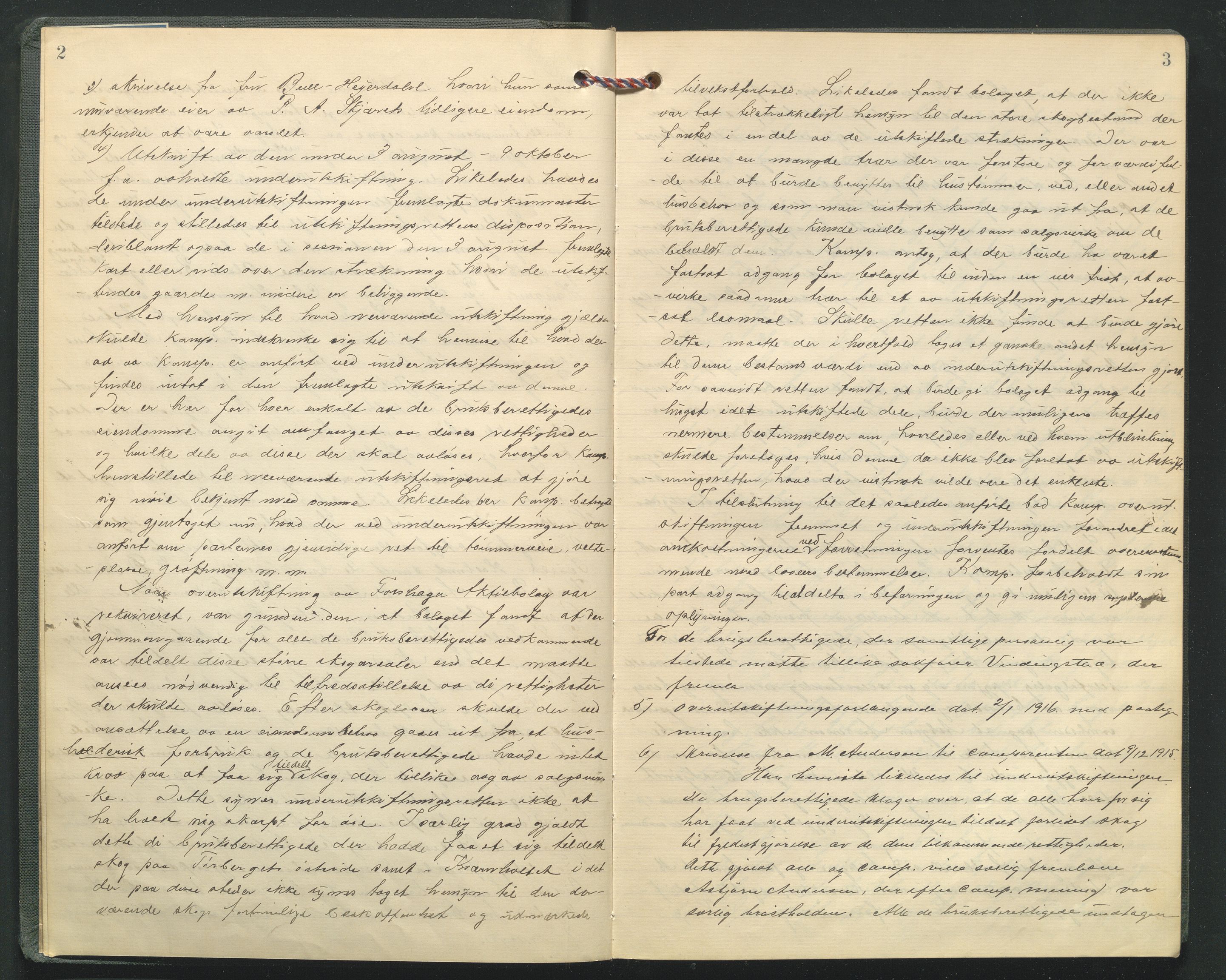 Hedmark og Østerdal jordskifterett, AV/SAH-JORDSKIFTEH-002/G/Ga/L0005/0001: Rettsbøker / Rettsbok - O, 1916-1921, p. 2-3