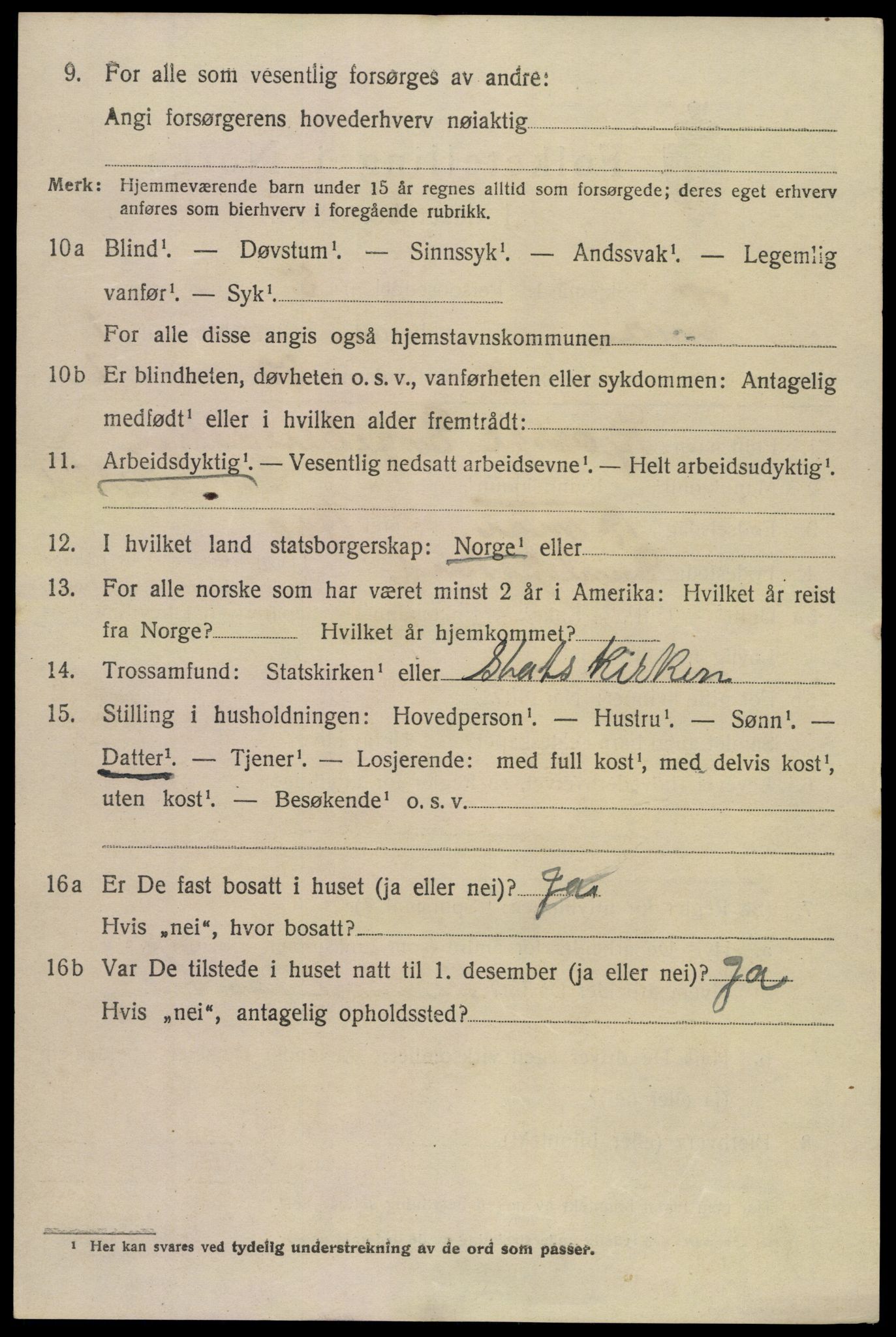 SAKO, 1920 census for Tinn, 1920, p. 2743