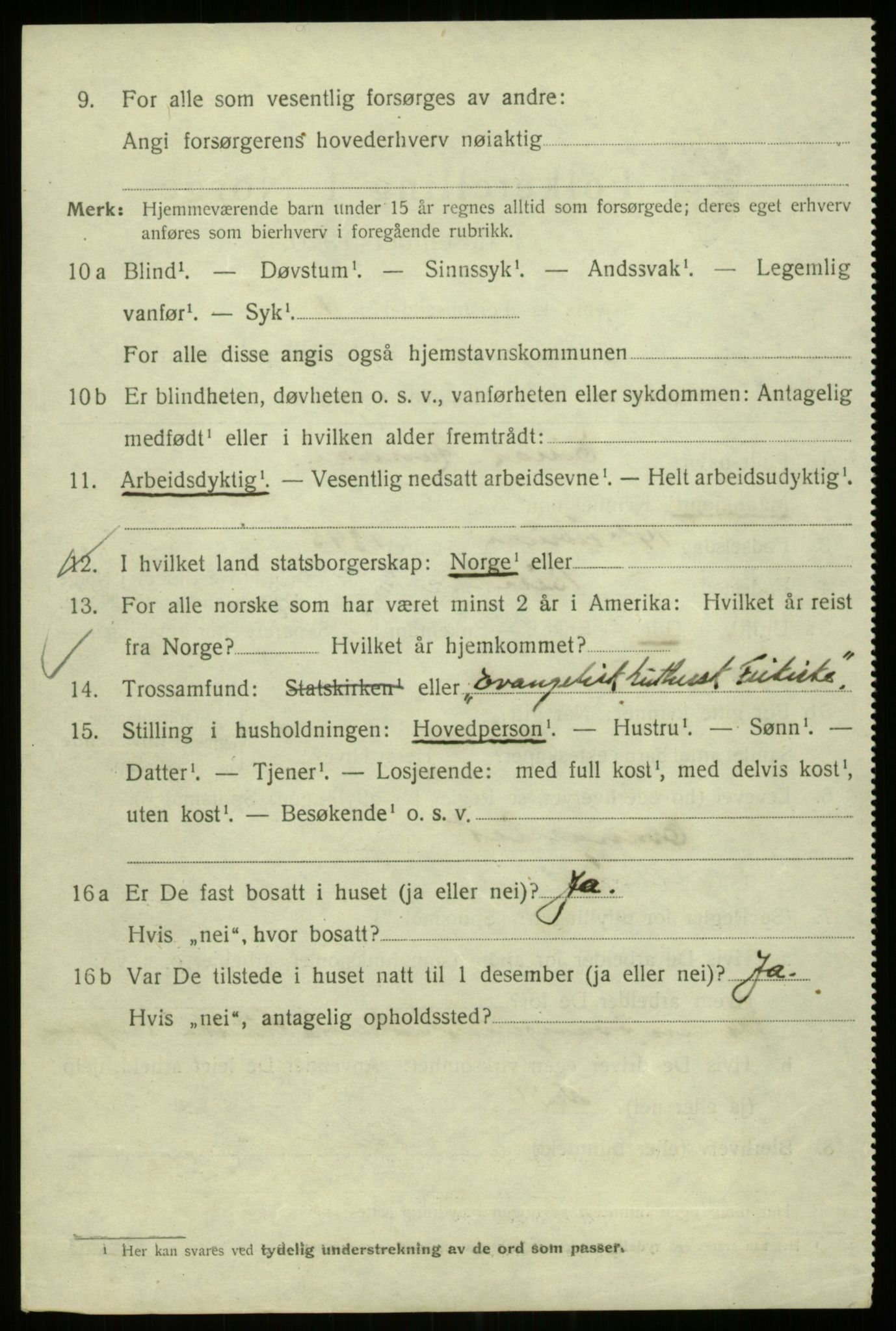 SAB, 1920 census for Bergen, 1920, p. 152774