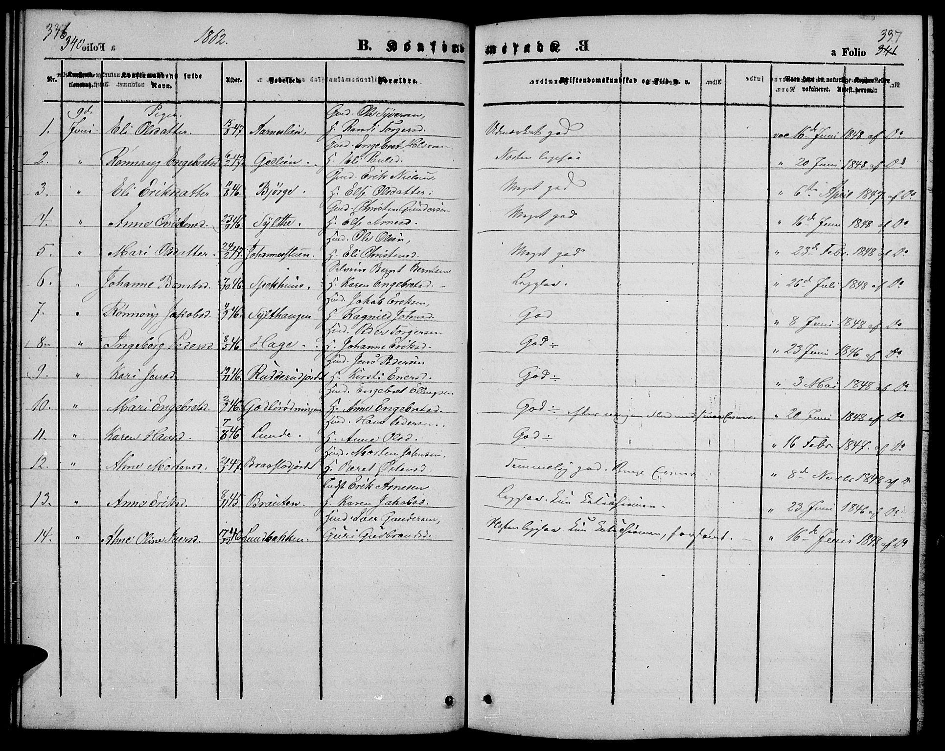 Ringebu prestekontor, SAH/PREST-082/H/Ha/Hab/L0003: Parish register (copy) no. 3, 1854-1866, p. 336-337