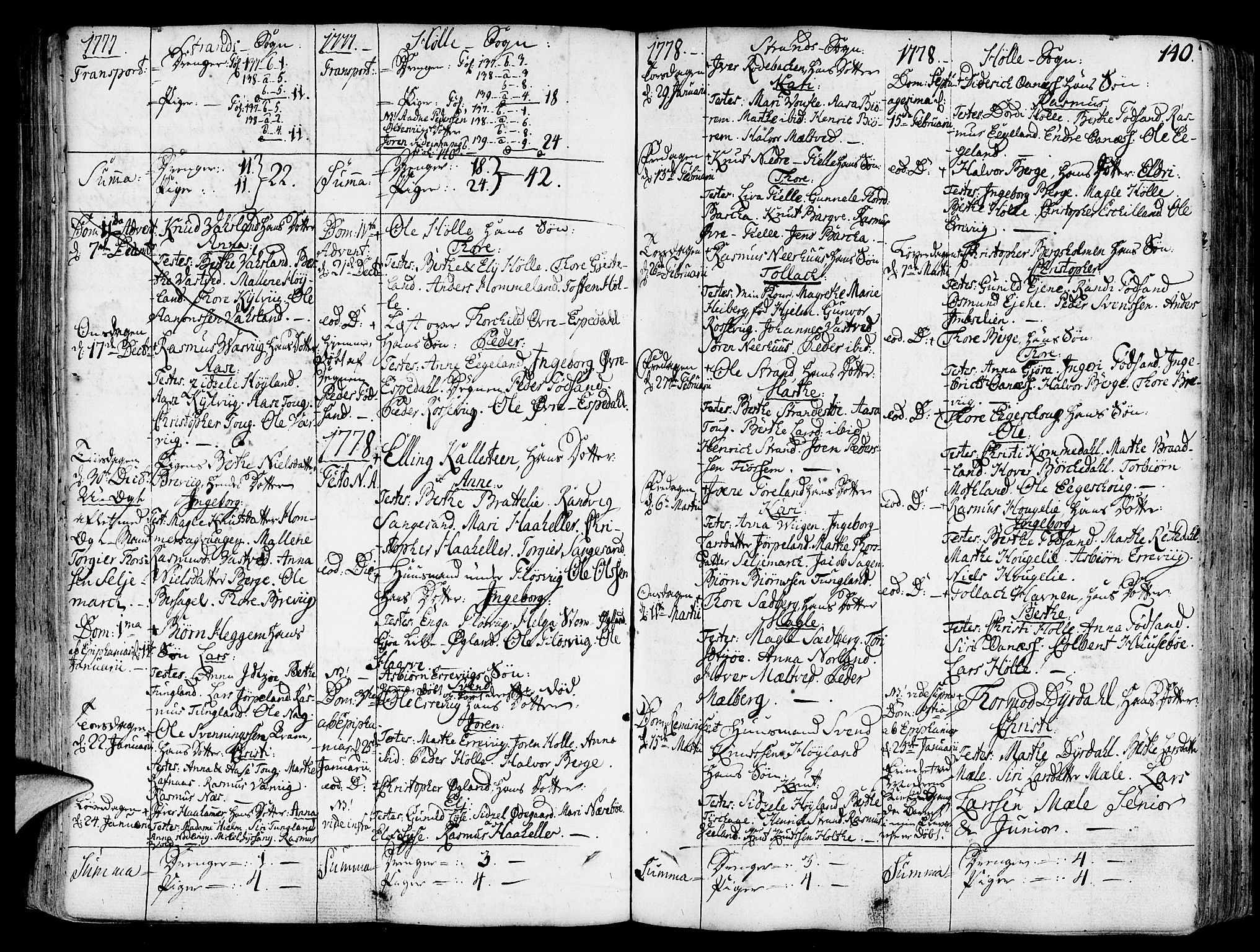 Strand sokneprestkontor, AV/SAST-A-101828/H/Ha/Haa/L0003: Parish register (official) no. A 3, 1769-1816, p. 140