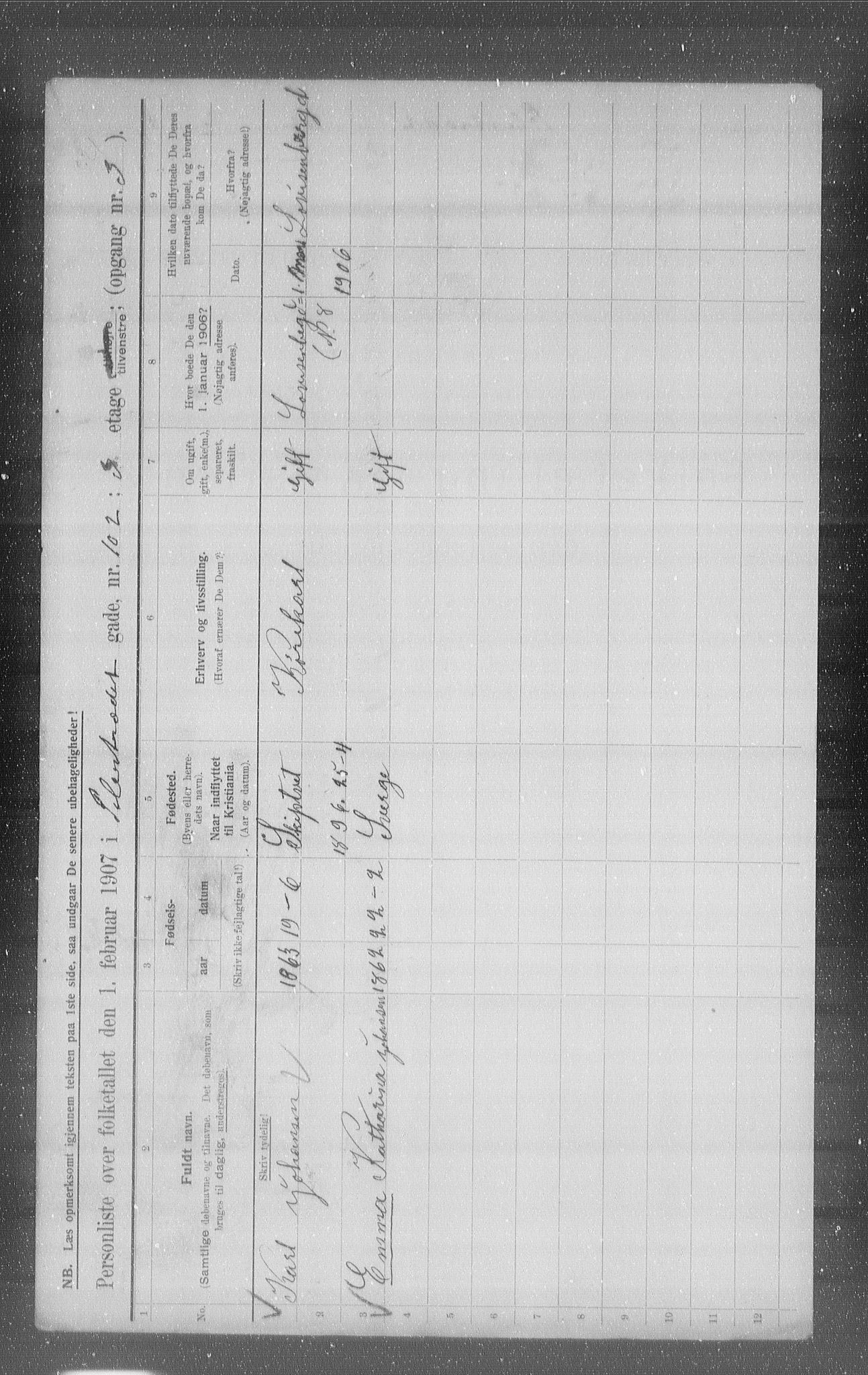 OBA, Municipal Census 1907 for Kristiania, 1907, p. 41072