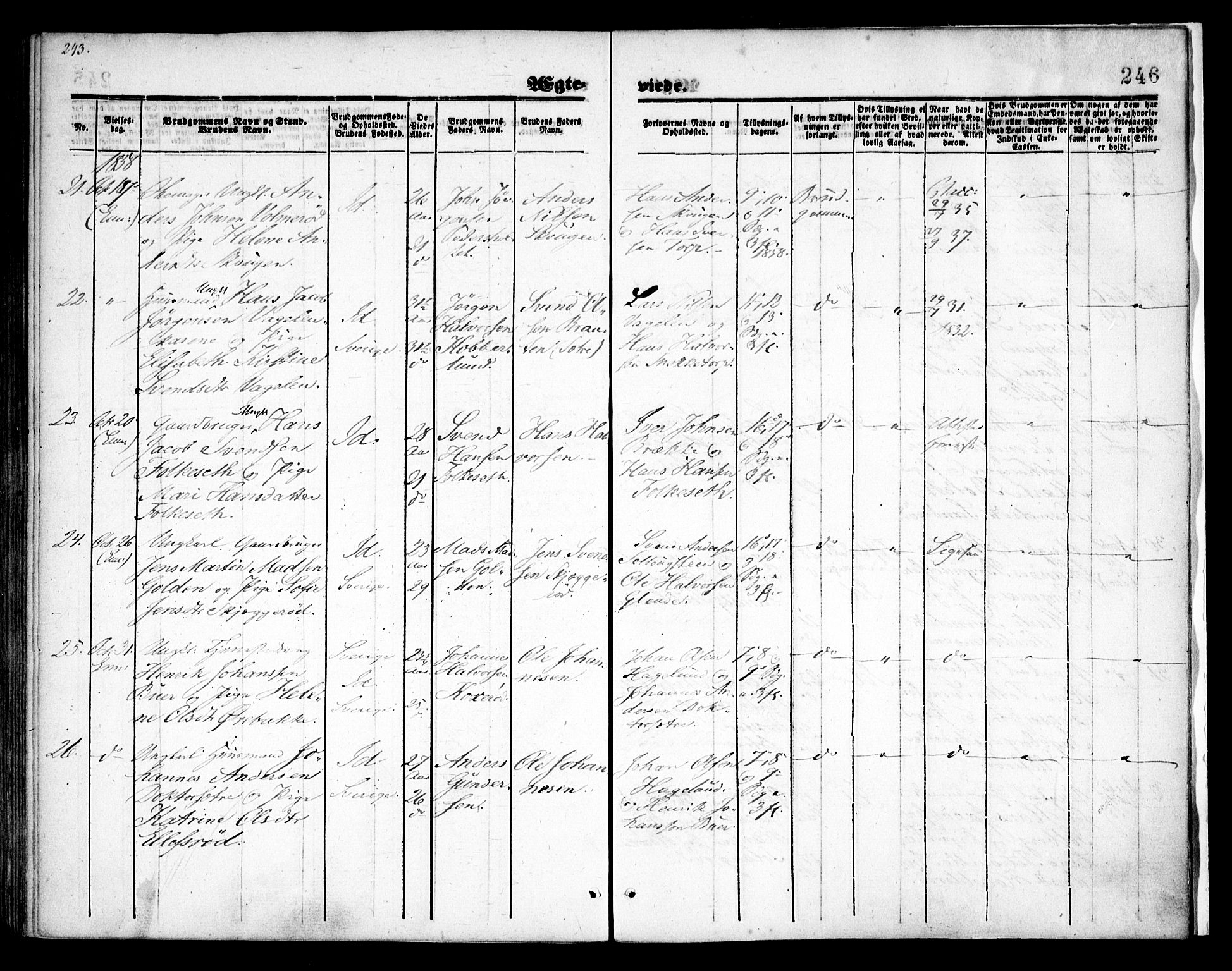 Idd prestekontor Kirkebøker, AV/SAO-A-10911/F/Fc/L0004a: Parish register (official) no. III 4A, 1848-1860, p. 246