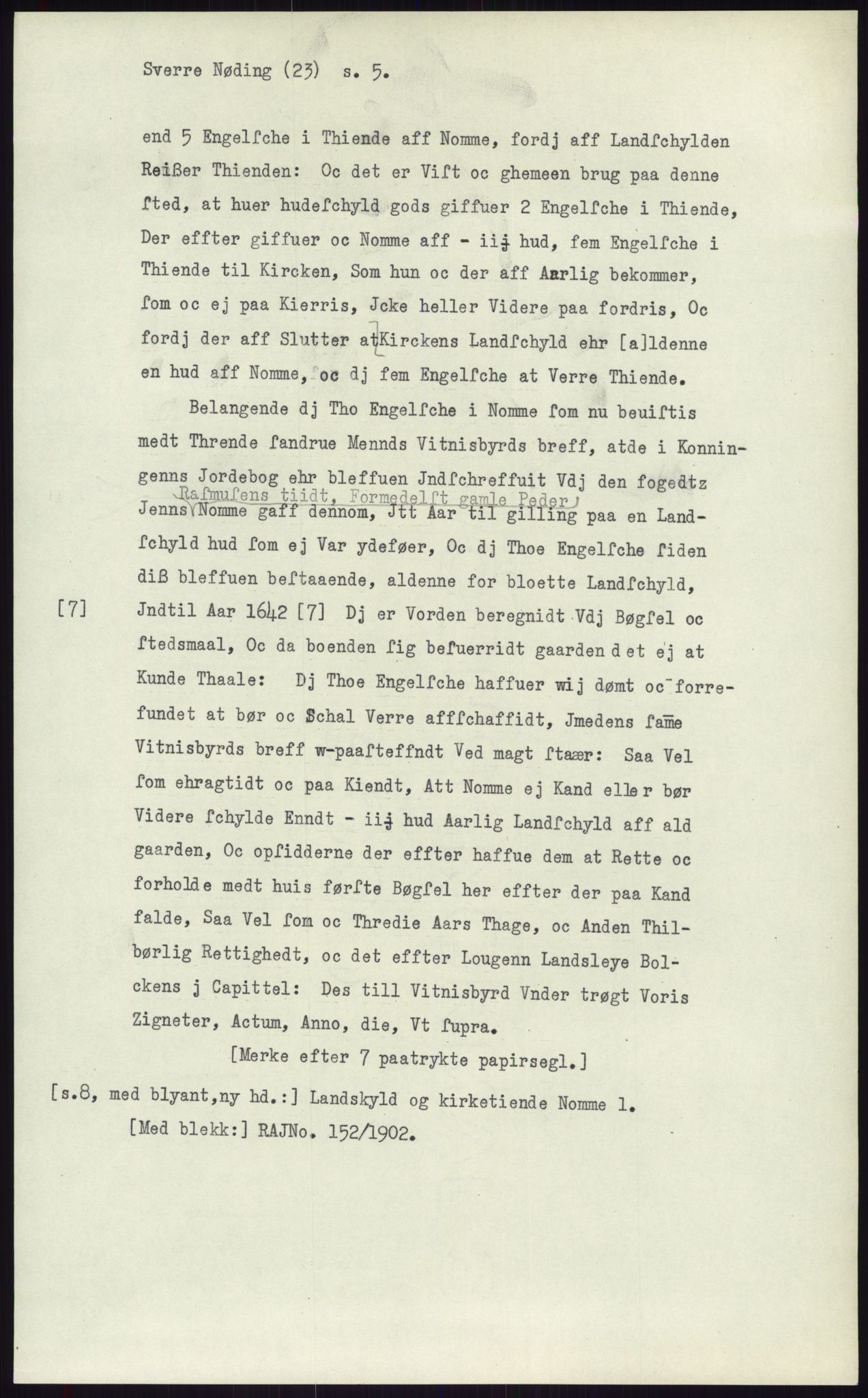 Samlinger til kildeutgivelse, Diplomavskriftsamlingen, AV/RA-EA-4053/H/Ha, p. 2170