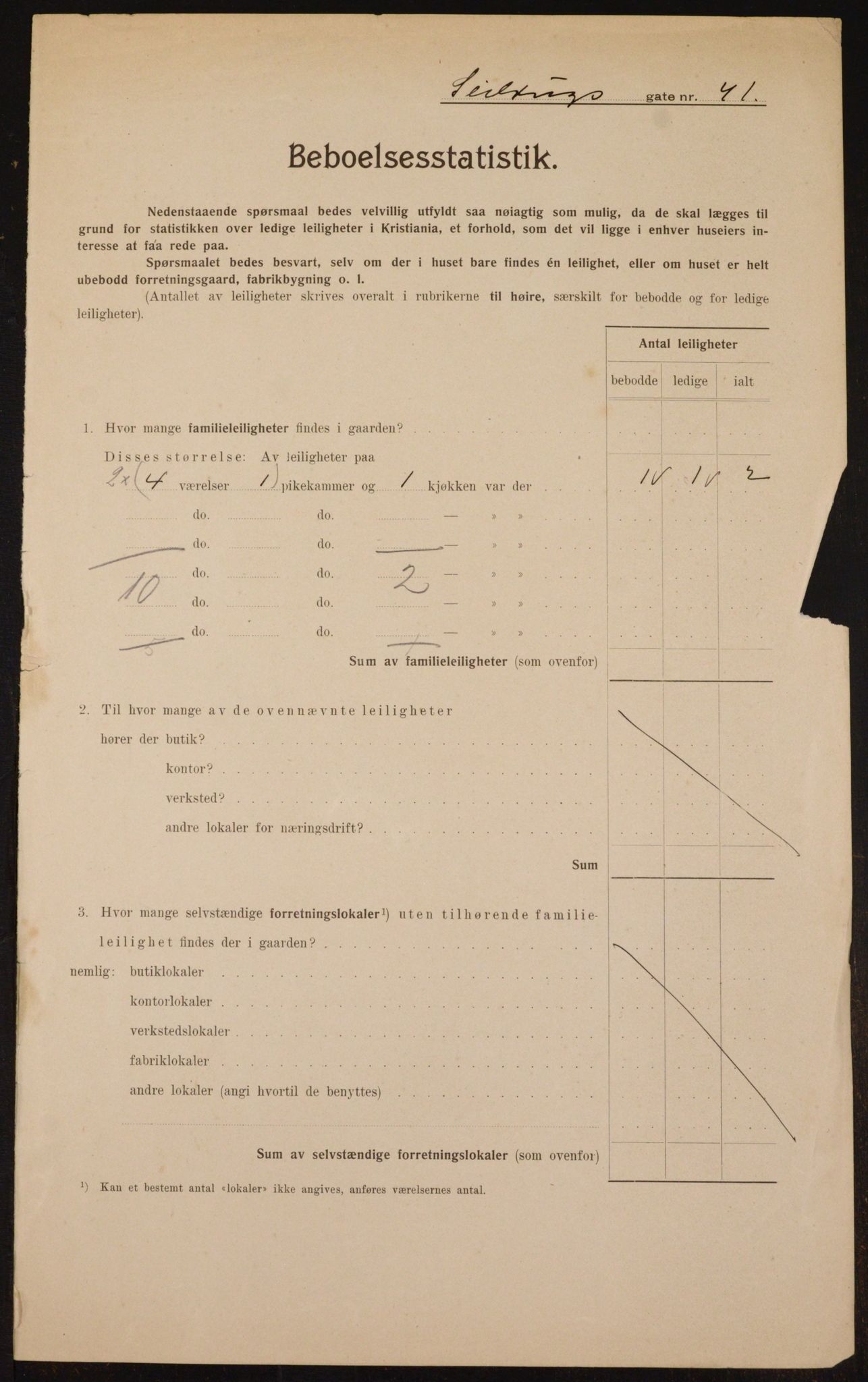 OBA, Municipal Census 1910 for Kristiania, 1910, p. 90367