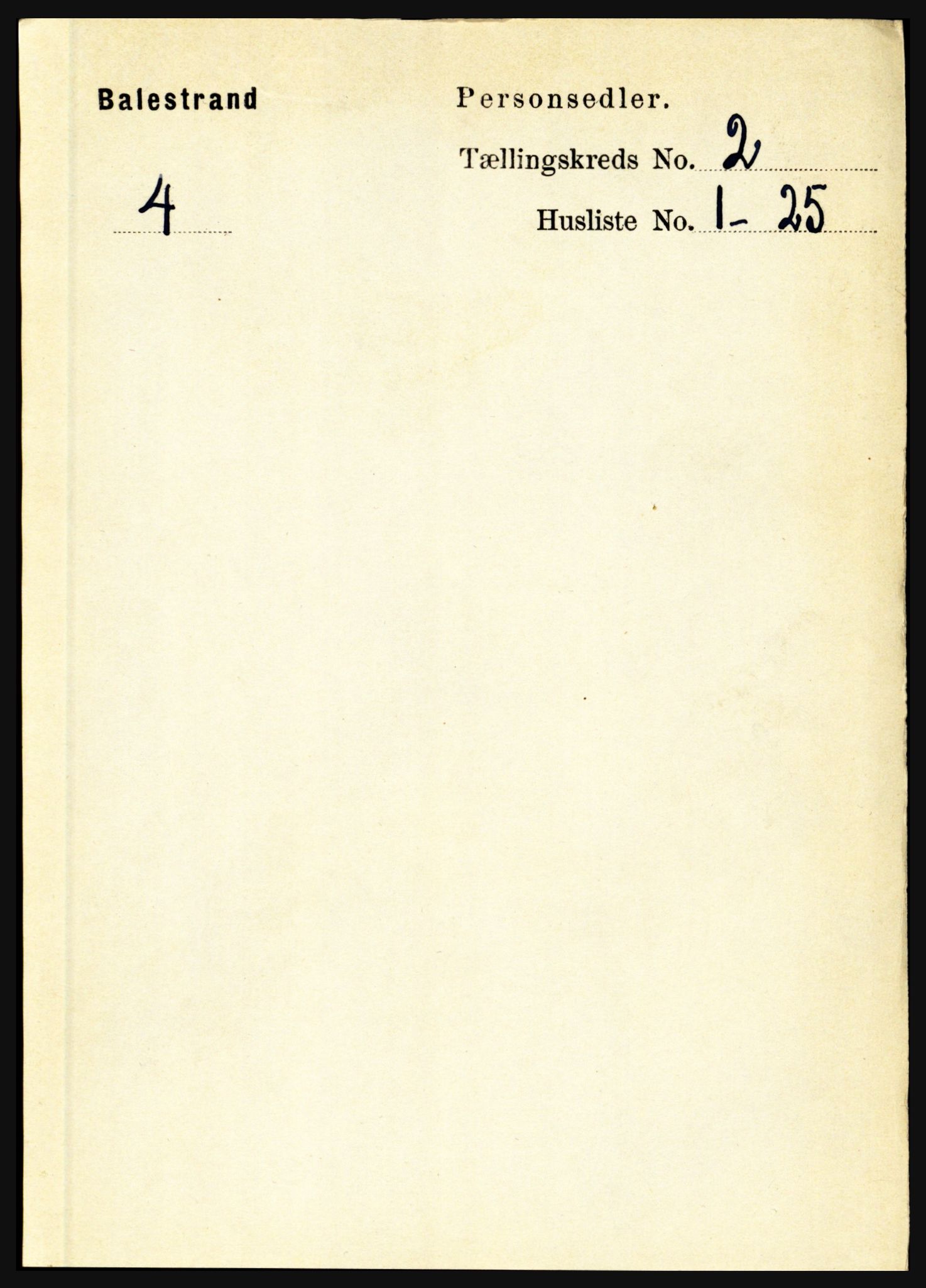 RA, 1891 census for 1418 Balestrand, 1891, p. 275