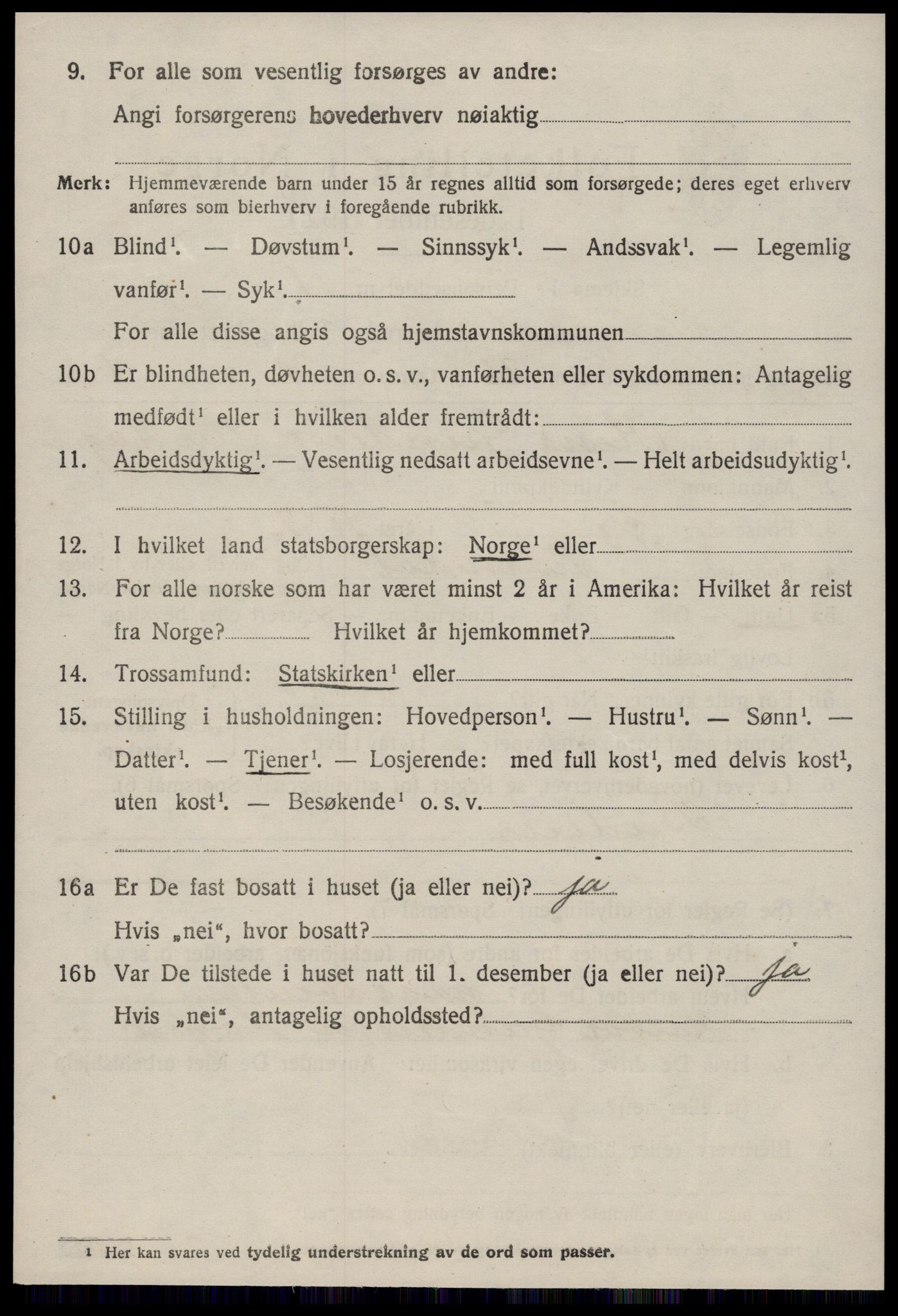 SAT, 1920 census for Sunndal, 1920, p. 3839