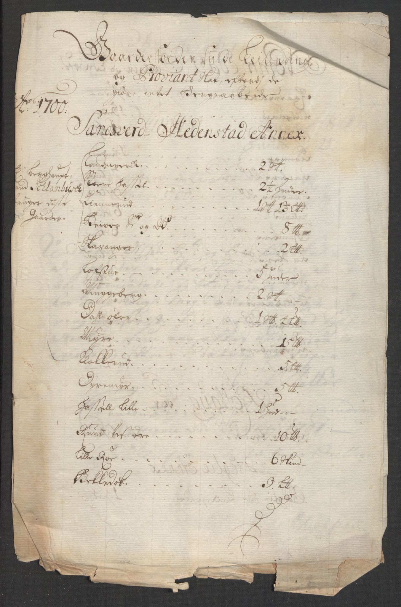 Rentekammeret inntil 1814, Reviderte regnskaper, Fogderegnskap, RA/EA-4092/R24/L1578: Fogderegnskap Numedal og Sandsvær, 1698-1700, p. 157