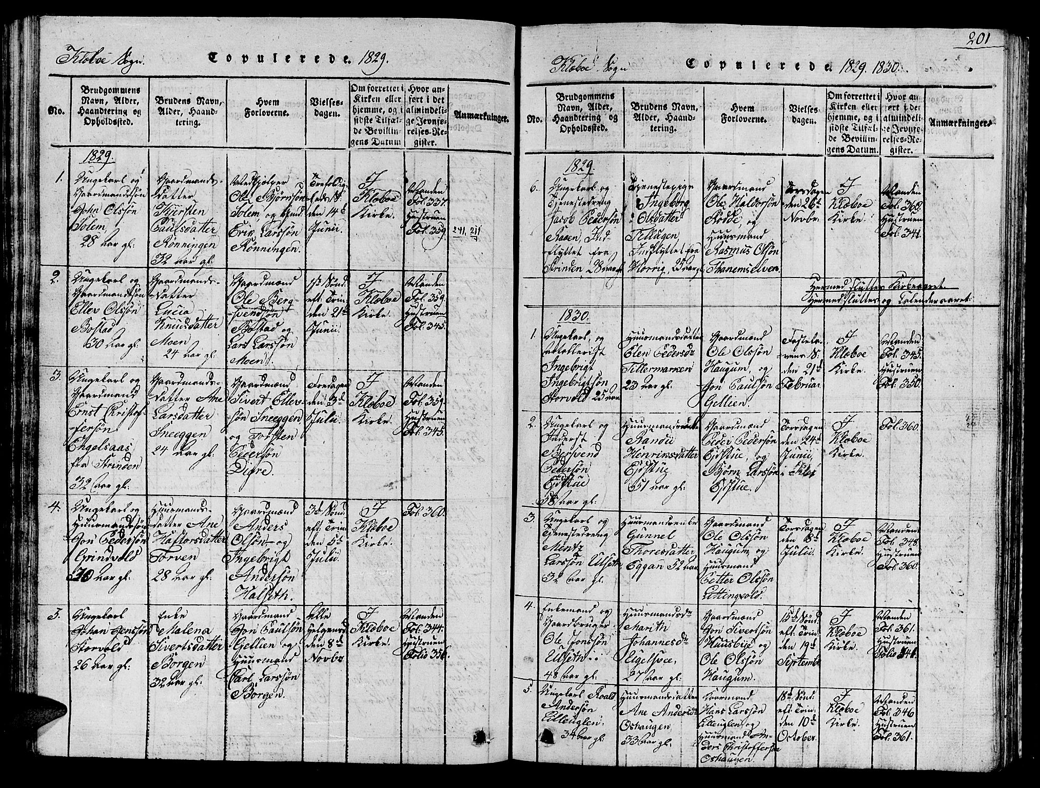 Ministerialprotokoller, klokkerbøker og fødselsregistre - Sør-Trøndelag, SAT/A-1456/618/L0450: Parish register (copy) no. 618C01, 1816-1865, p. 201