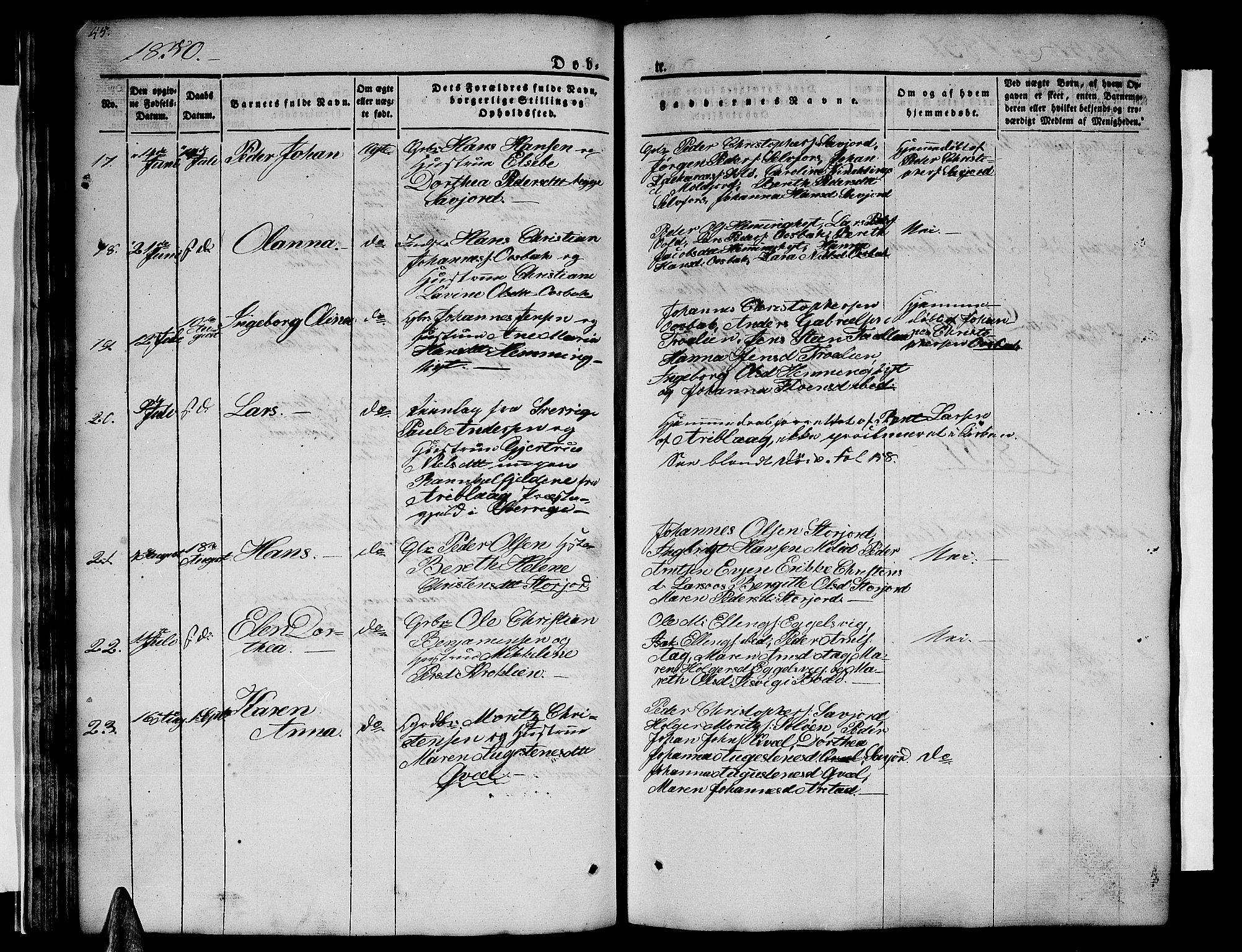 Ministerialprotokoller, klokkerbøker og fødselsregistre - Nordland, AV/SAT-A-1459/846/L0652: Parish register (copy) no. 846C02, 1841-1871, p. 45