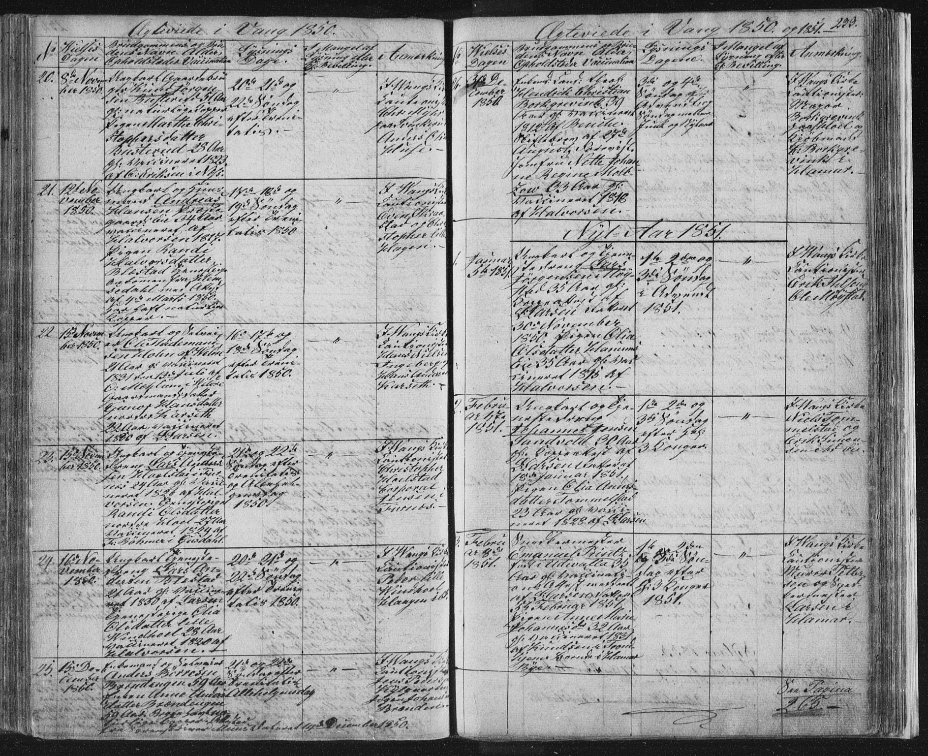 Vang prestekontor, Hedmark, SAH/PREST-008/H/Ha/Hab/L0008: Parish register (copy) no. 8, 1832-1854, p. 233