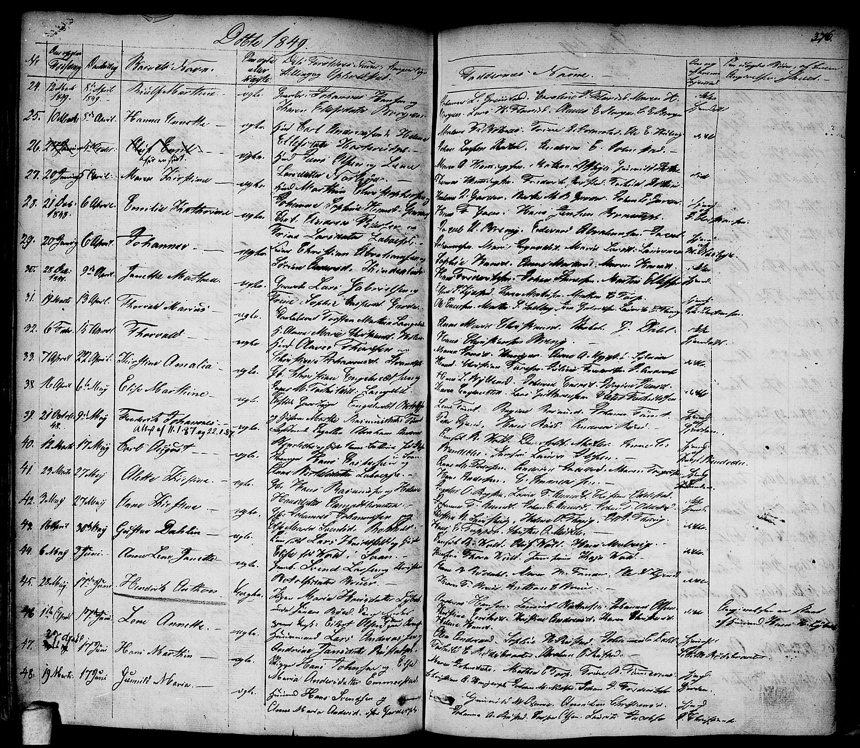 Vestby prestekontor Kirkebøker, SAO/A-10893/F/Fa/L0006: Parish register (official) no. I 6, 1827-1849, p. 376