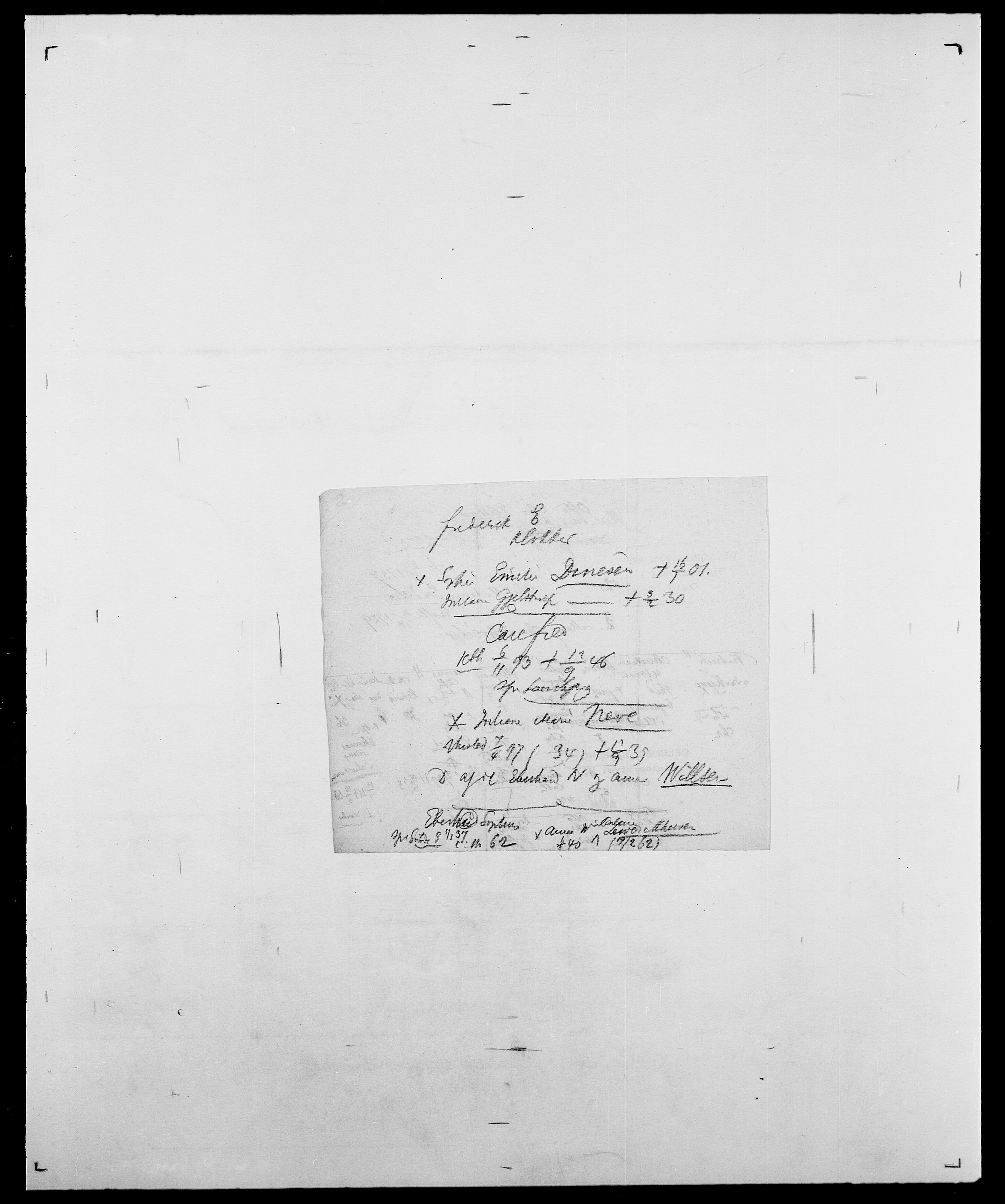 Delgobe, Charles Antoine - samling, AV/SAO-PAO-0038/D/Da/L0010: Dürendahl - Fagelund, p. 257