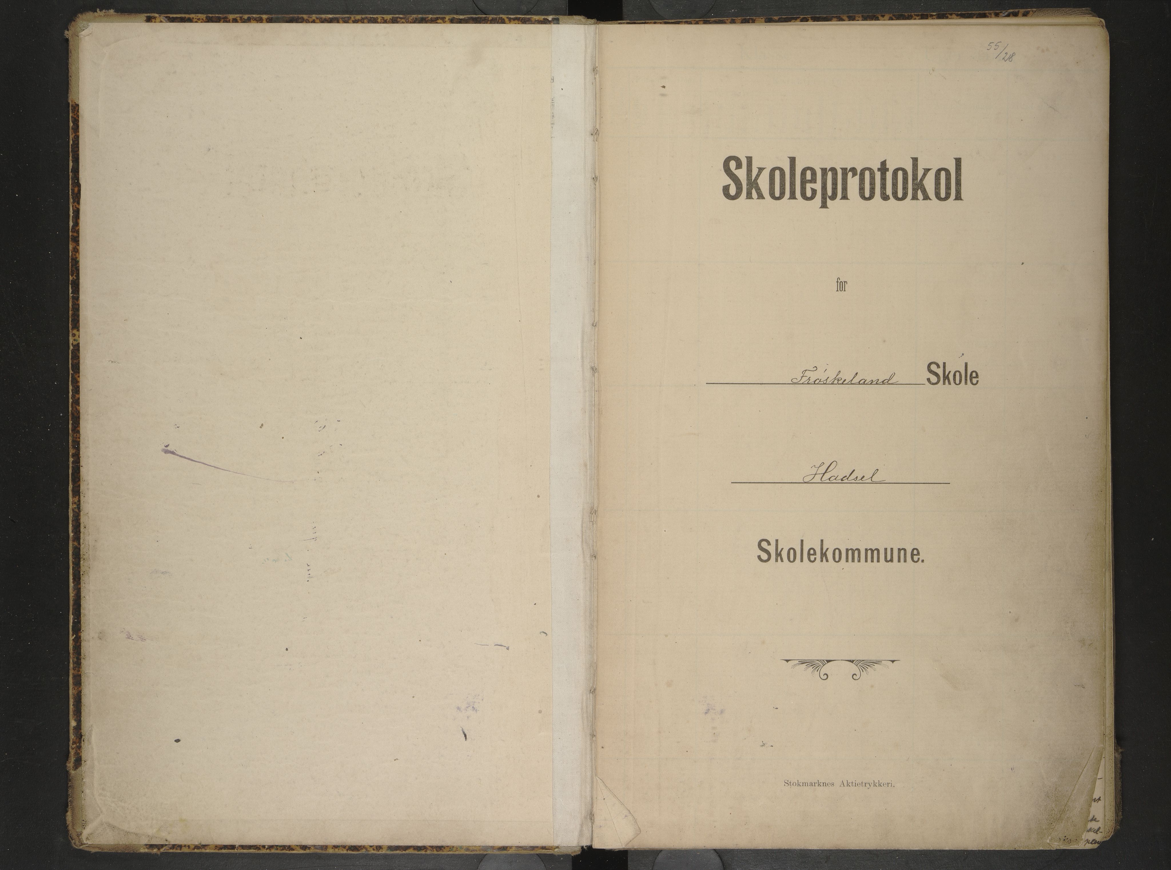 Hadsel kommune. Frøskeland skolekrets, AIN/K-18660.510.40/G/L0003: Skoleprotokoll for Frøskeland skole. 2. og 3. klasse, 1908-1920