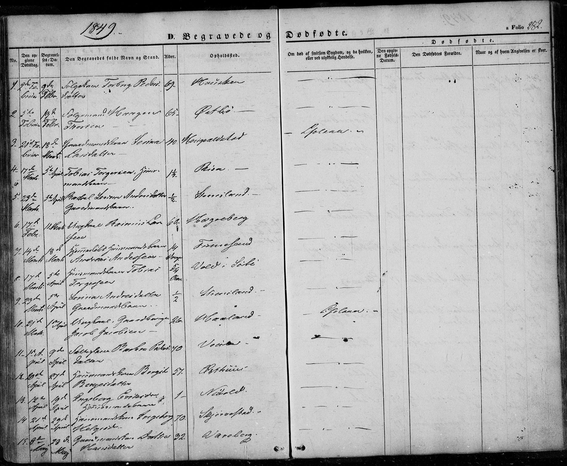 Rennesøy sokneprestkontor, SAST/A -101827/H/Ha/Haa/L0005: Parish register (official) no. A 5, 1838-1859, p. 282
