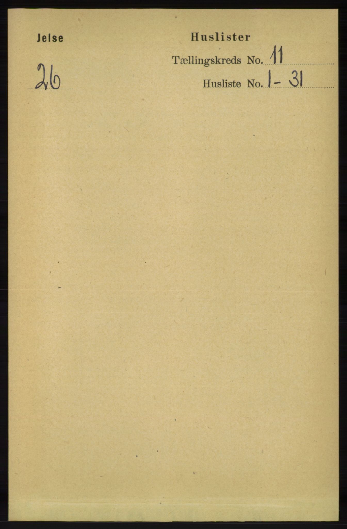RA, 1891 census for 1138 Jelsa, 1891, p. 2738