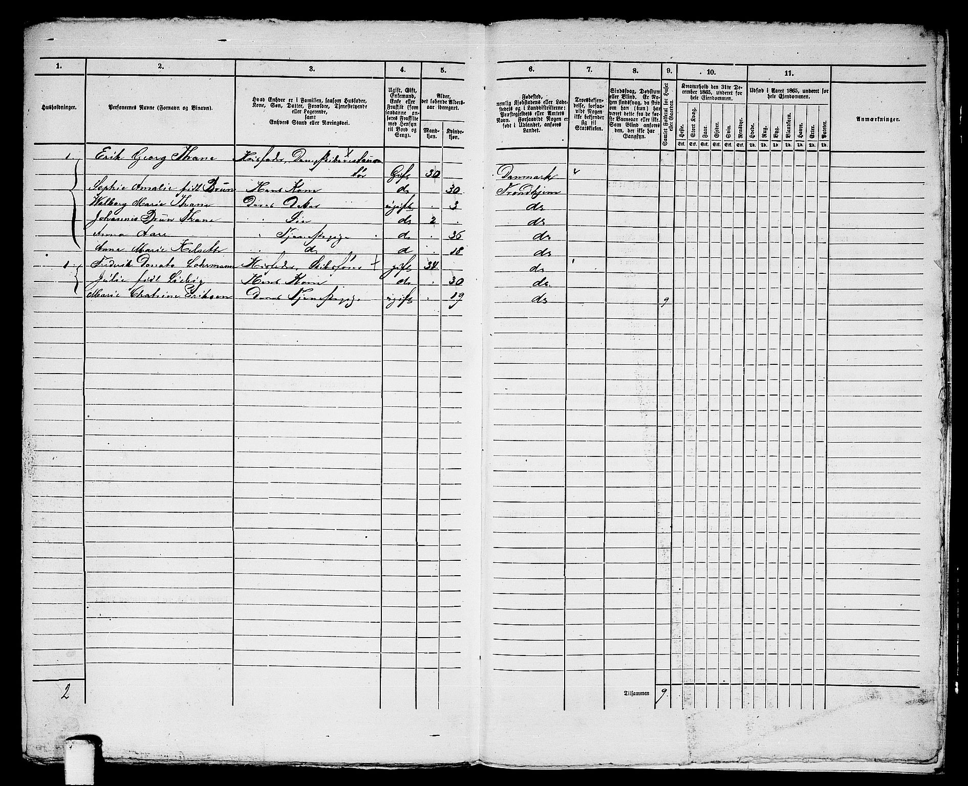 RA, 1865 census for Trondheim, 1865, p. 2591