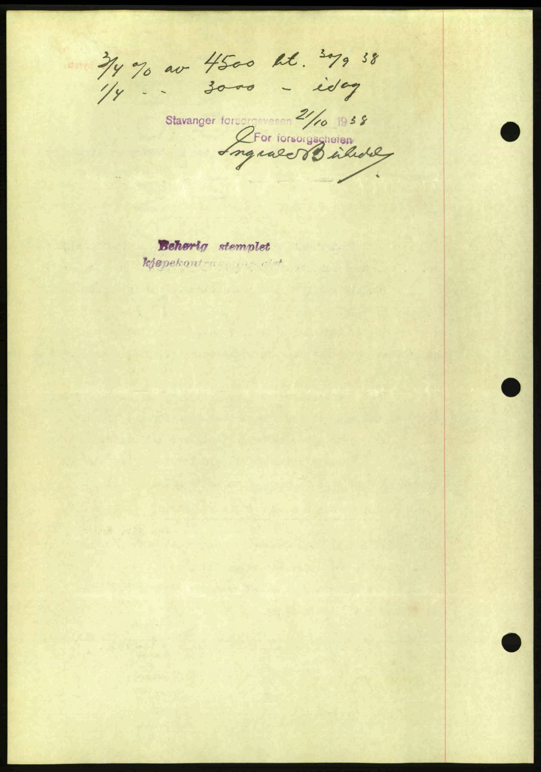 Stavanger byrett, AV/SAST-A-100455/002/G/Gb/L0014: Mortgage book no. A4, 1938-1939, Diary no: : 2799/1938