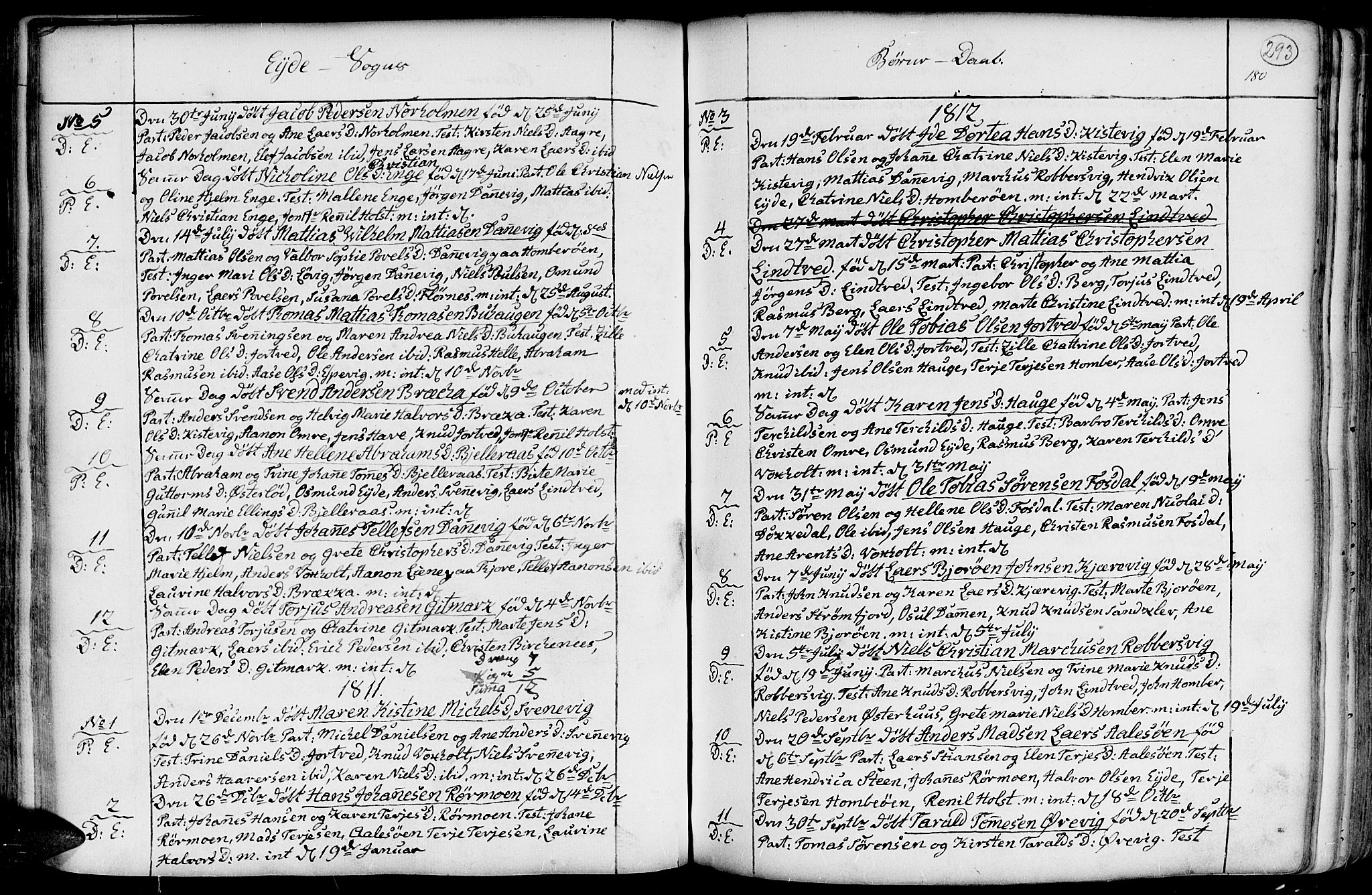 Hommedal sokneprestkontor, SAK/1111-0023/F/Fa/Fab/L0002: Parish register (official) no. A 2 /2, 1740-1823, p. 293