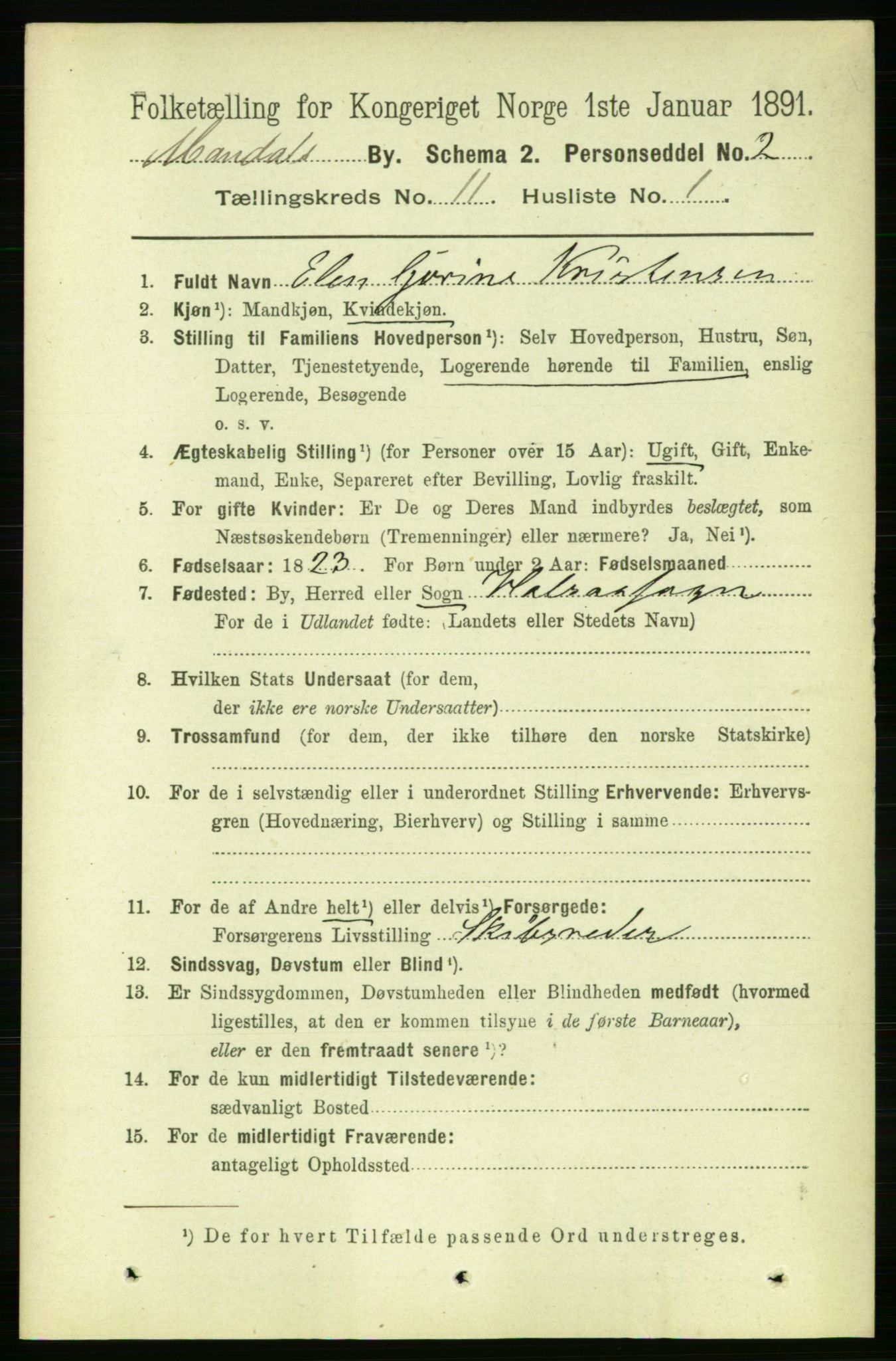 RA, 1891 census for 1002 Mandal, 1891, p. 2778