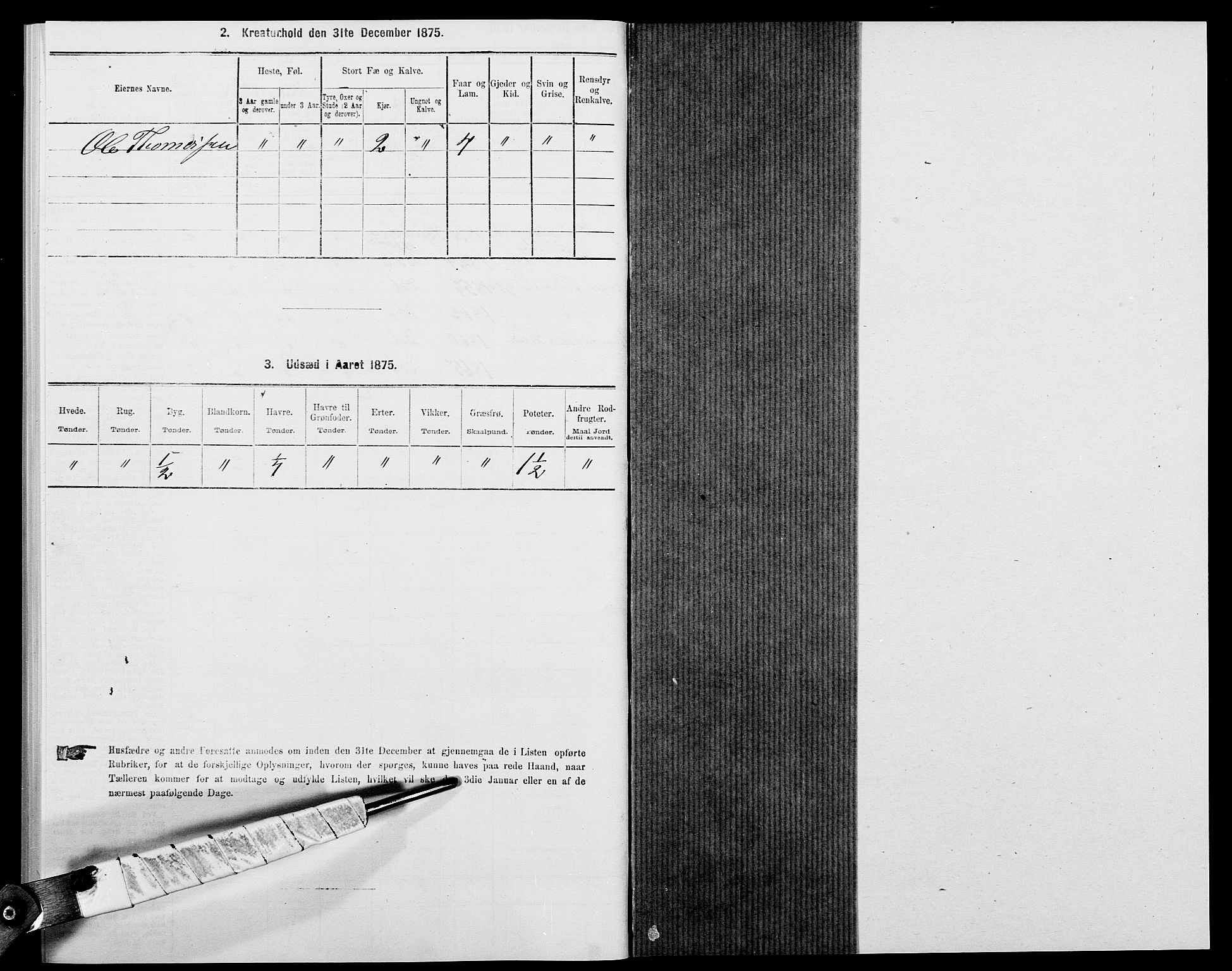 SAK, 1875 census for 1018P Søgne, 1875, p. 781