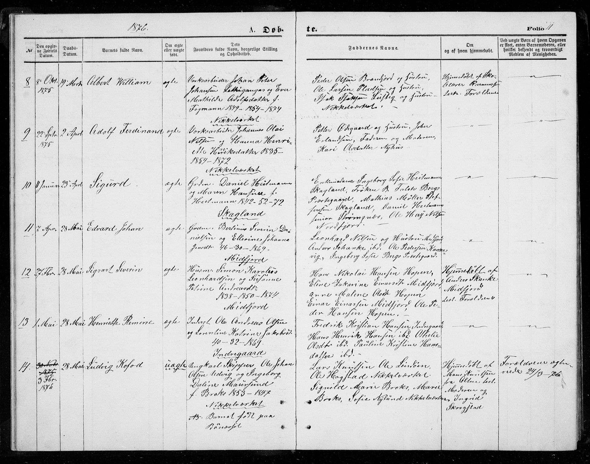 Berg sokneprestkontor, AV/SATØ-S-1318/G/Ga/Gab/L0003klokker: Parish register (copy) no. 3, 1874-1886, p. 11