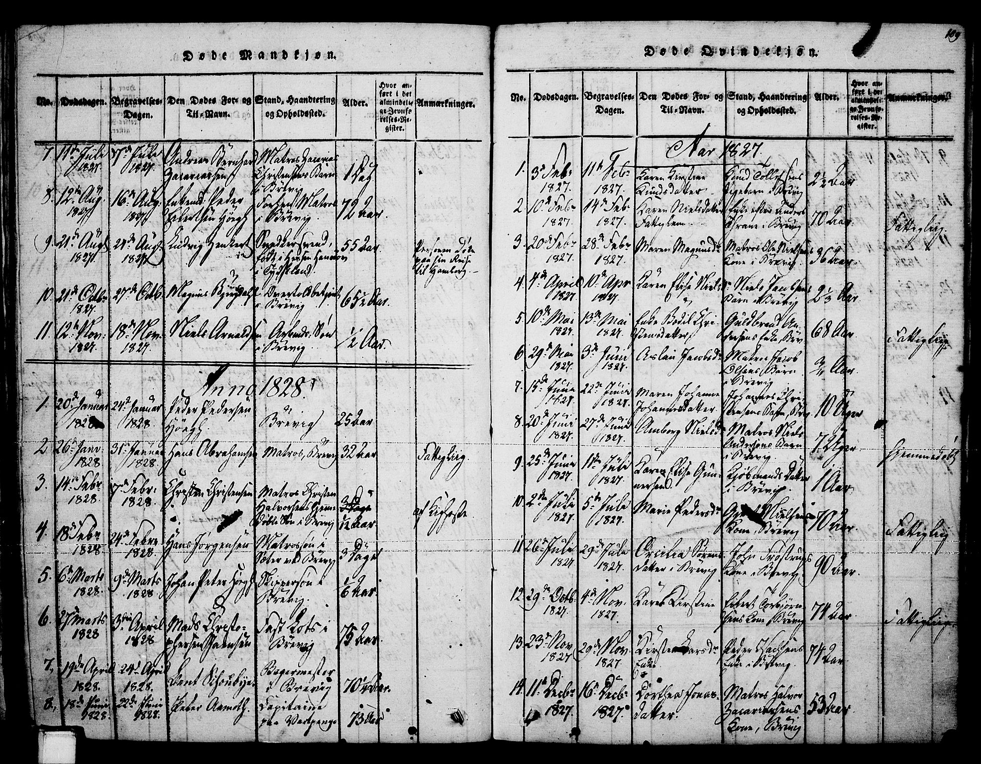 Brevik kirkebøker, AV/SAKO-A-255/F/Fa/L0004: Parish register (official) no. 4, 1814-1846, p. 109