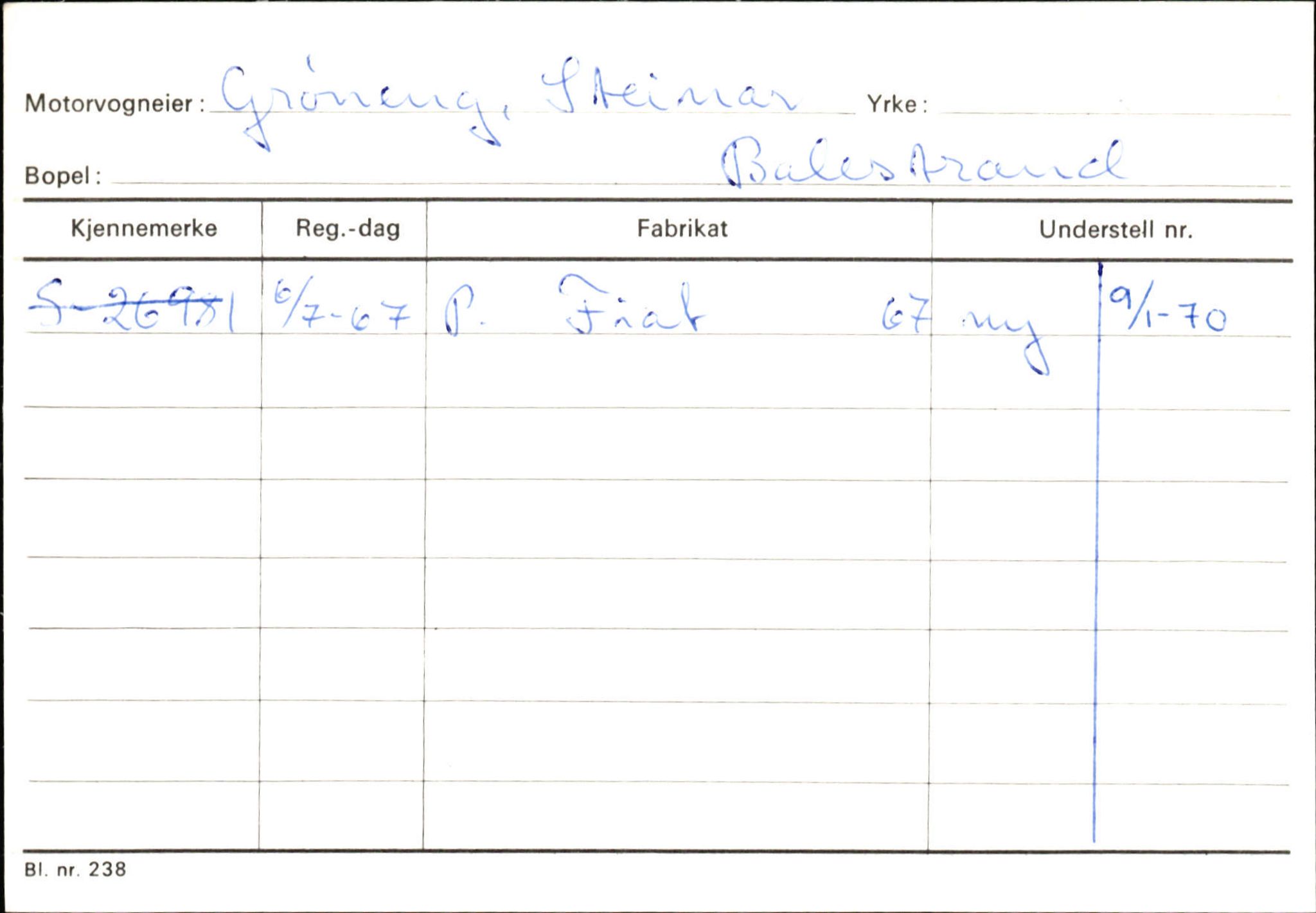 Statens vegvesen, Sogn og Fjordane vegkontor, AV/SAB-A-5301/4/F/L0132: Eigarregister Askvoll A-Å. Balestrand A-Å, 1945-1975, p. 1779