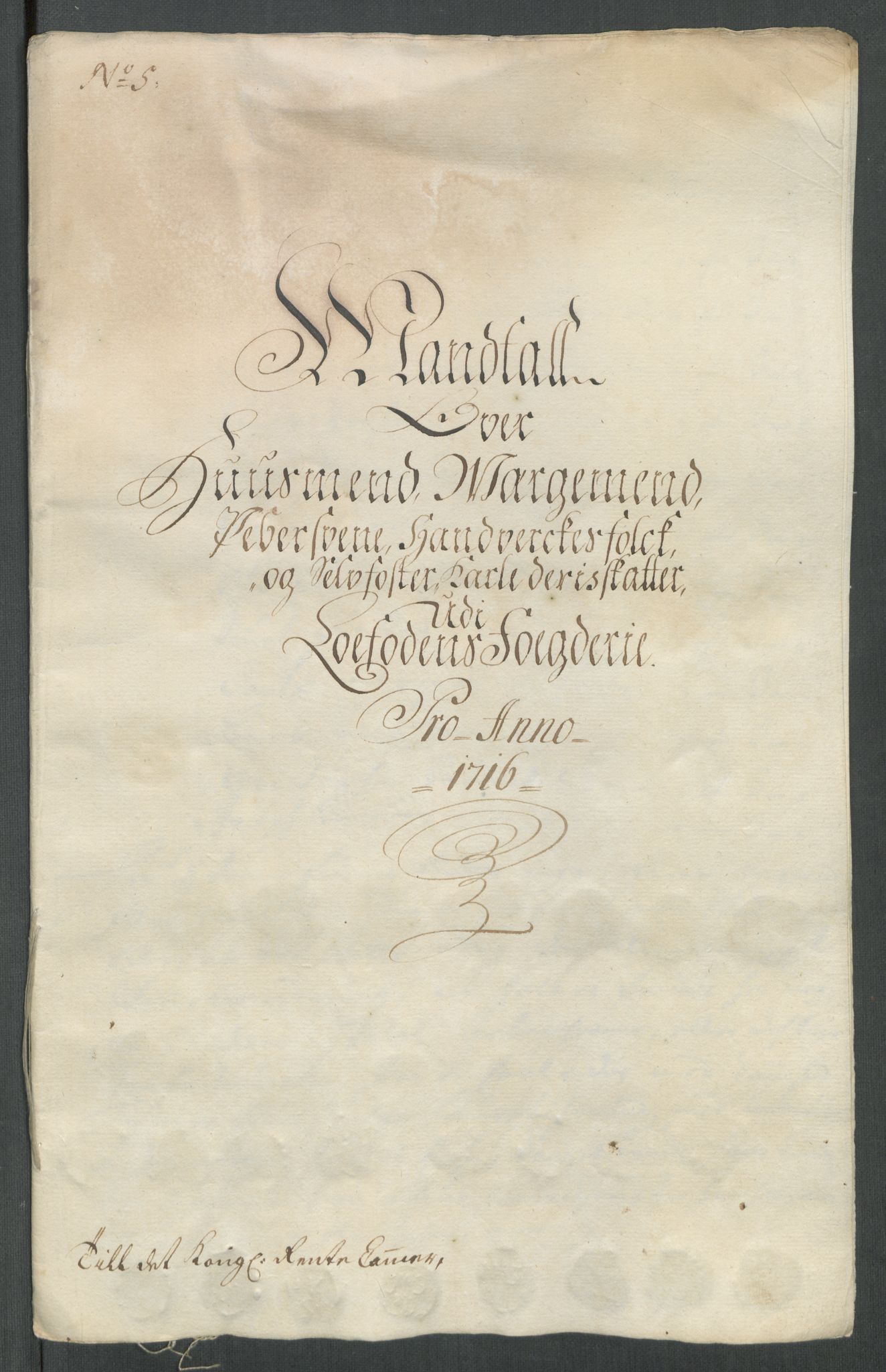 Rentekammeret inntil 1814, Reviderte regnskaper, Fogderegnskap, AV/RA-EA-4092/R67/L4682: Fogderegnskap Vesterålen, Andenes og Lofoten, 1716, p. 81